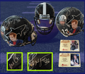 1 of 1 Al Pacino and Jamie Foxx Signed Full-Scale Shark Football Helmet - Hand Painted Scene from Any Given Sunday