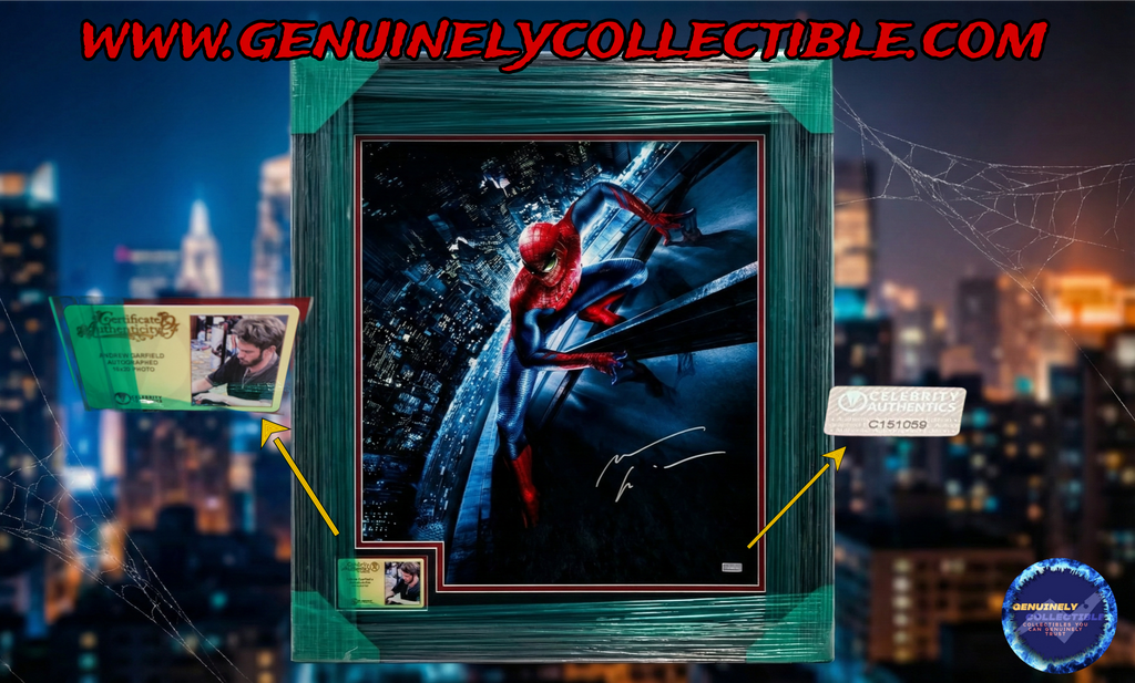 The Amazing Spider-Man: Andrew Garfield Signed 16x20 Custom Framed Display (Celebrity Authentics)