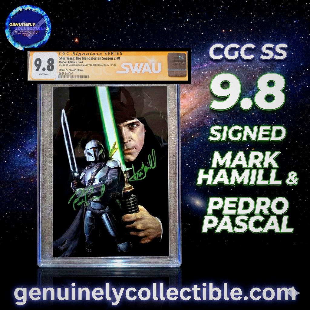 Mark Hamill & Pedro Pascal Dual-Signed CGC 9.8 Signature Series – Star Wars: The Mandalorian Season 2 #8 (Official Pix Edition)