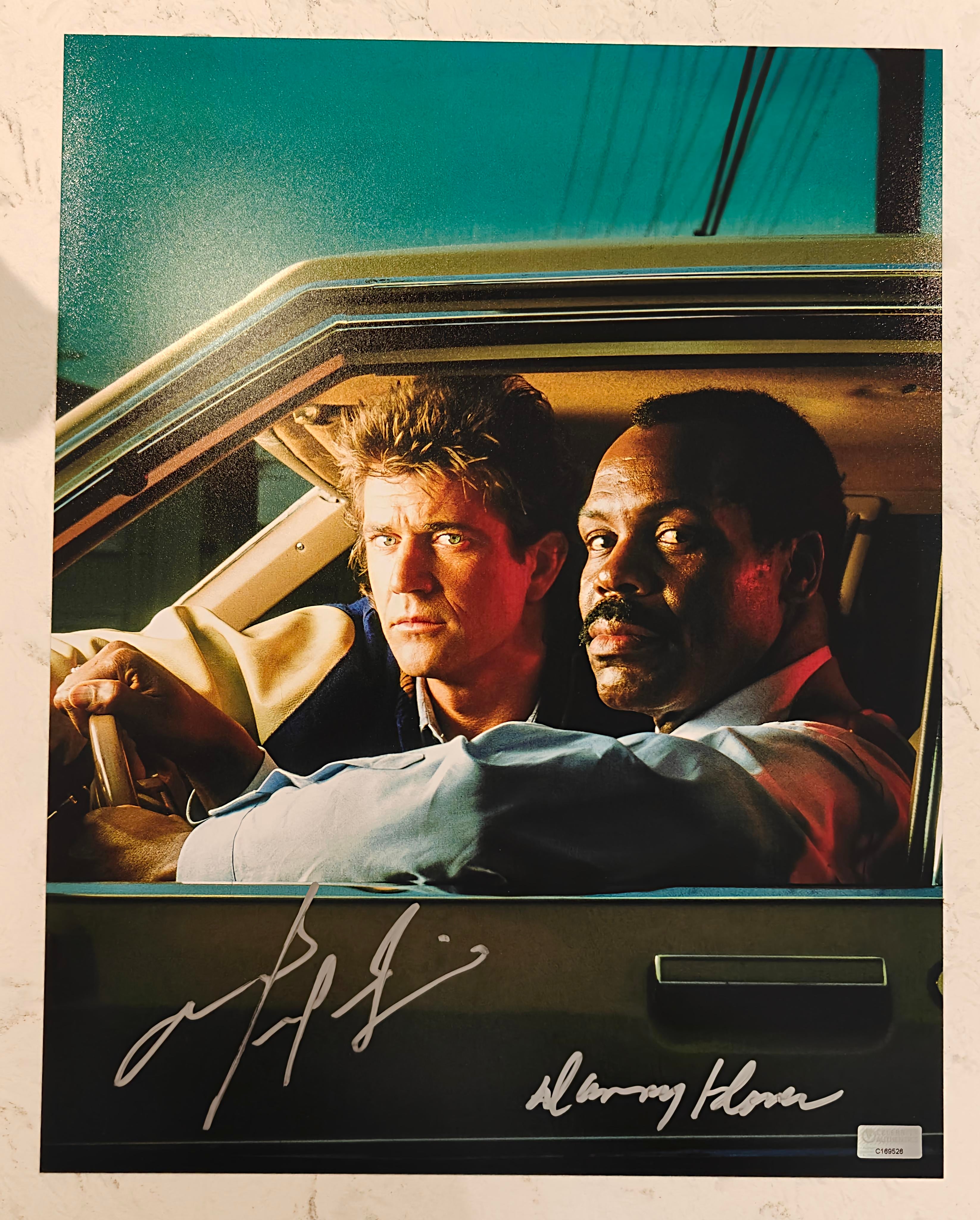 Mel Gibson and Danny Glover Dual-Signed 11x14 Lethal Weapon Movie Photo
