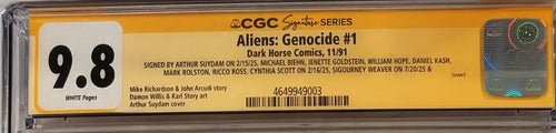 Aliens: Genocide #1 (1991) – CGC 9.8 Signature Series | Ultra-Rare 10x Cast Signed Comic
