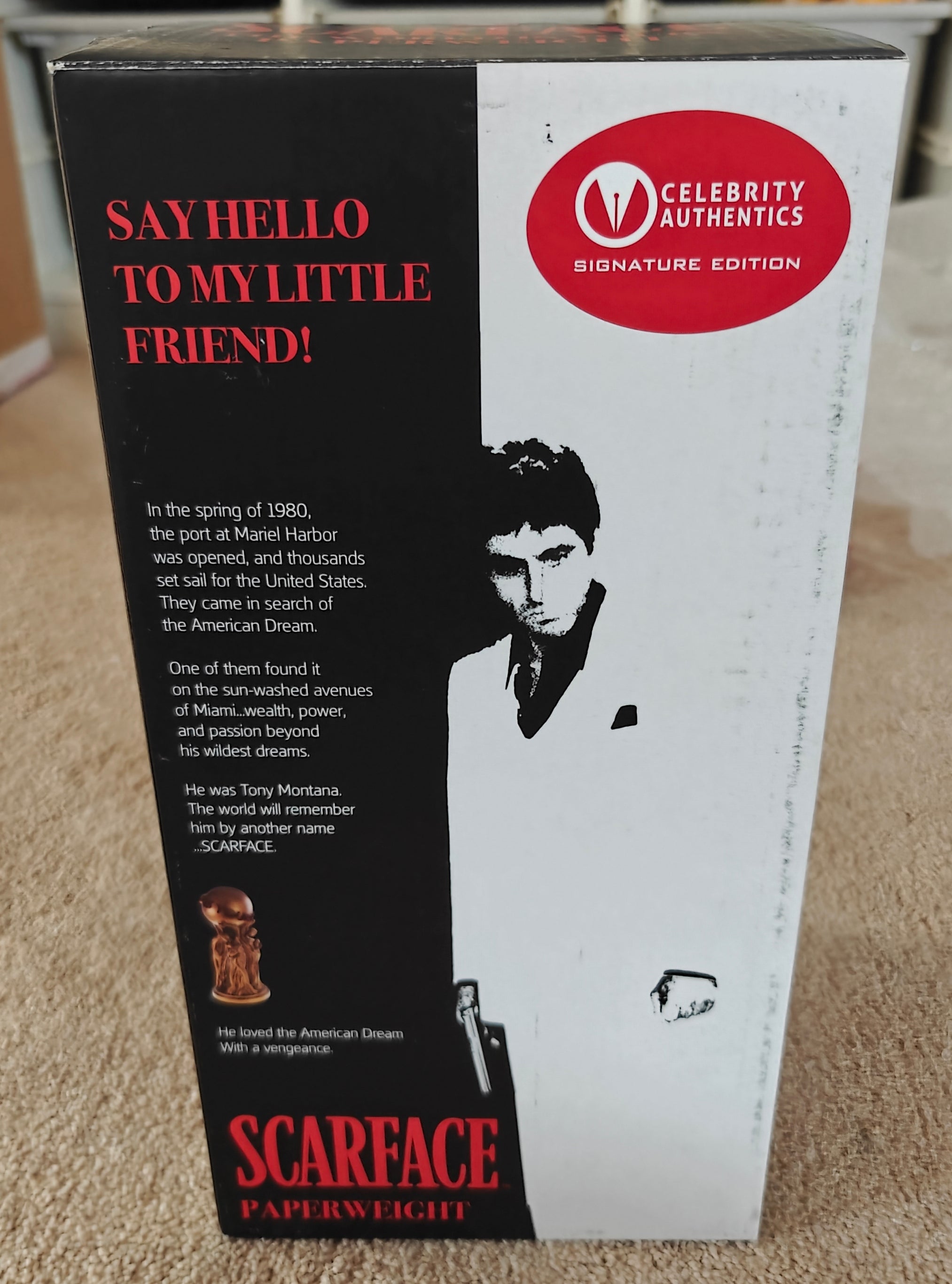 Pacino & Pfeiffer Dual-Signed Scarface "The World is Yours" Bronze Scaled Statue