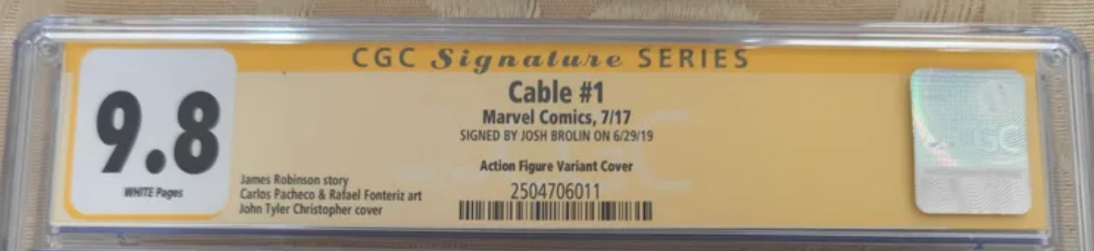 Josh Brolin Signed CGC Signature Series 9.8 Cable #1 (2017) Marvel Comics