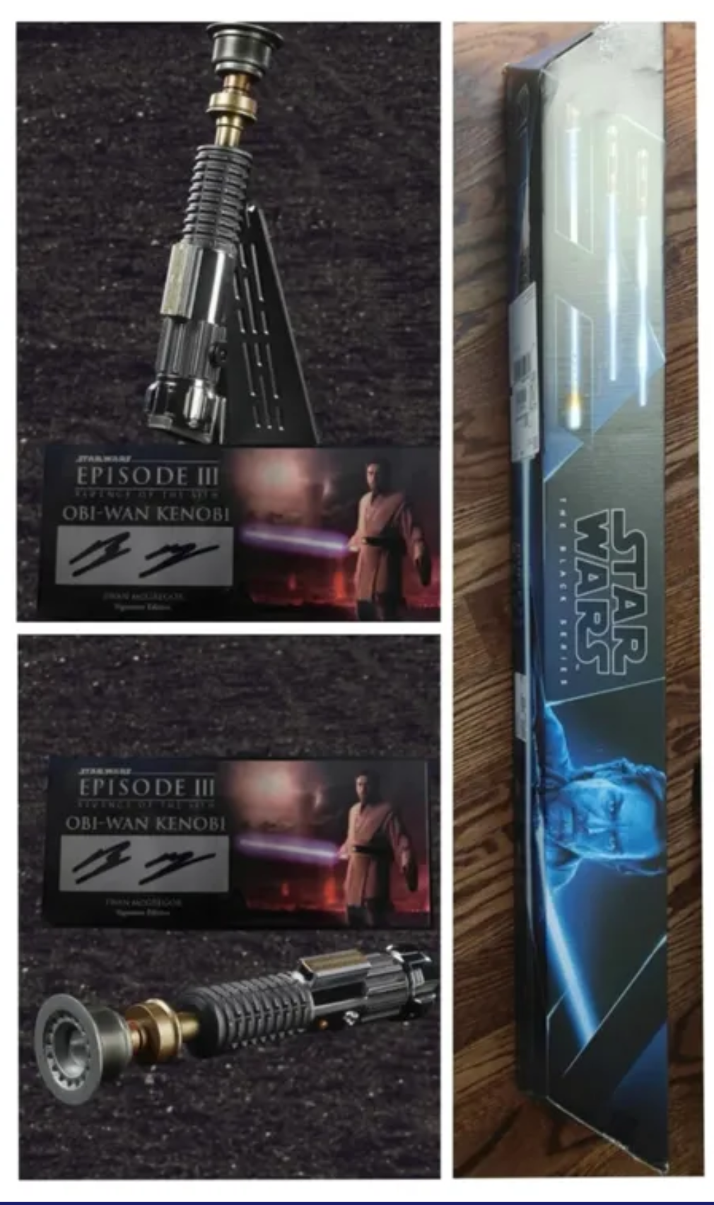 Ewan McGregor Signed Hasbro Star Wars Black Series Obi-Wan Force FX Elite Lightsaber JSA