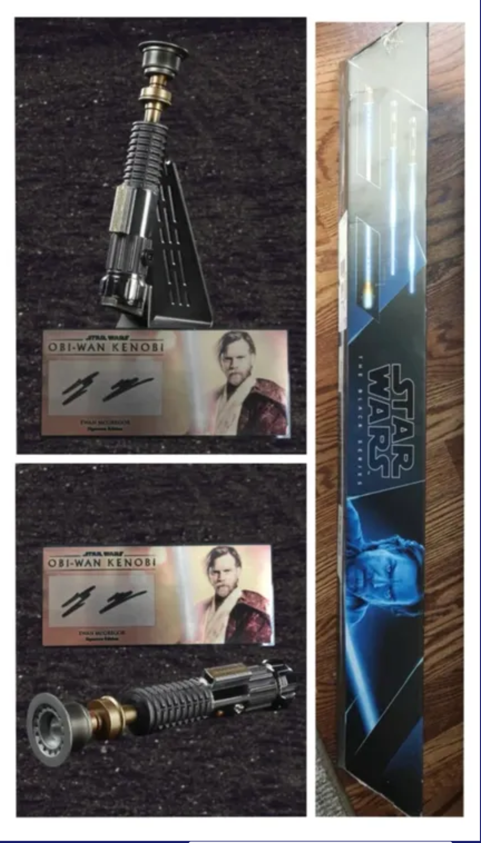 Ewan McGregor Signed Hasbro Star Wars Black Series Obi-Wan Force FX Elite Lightsaber
