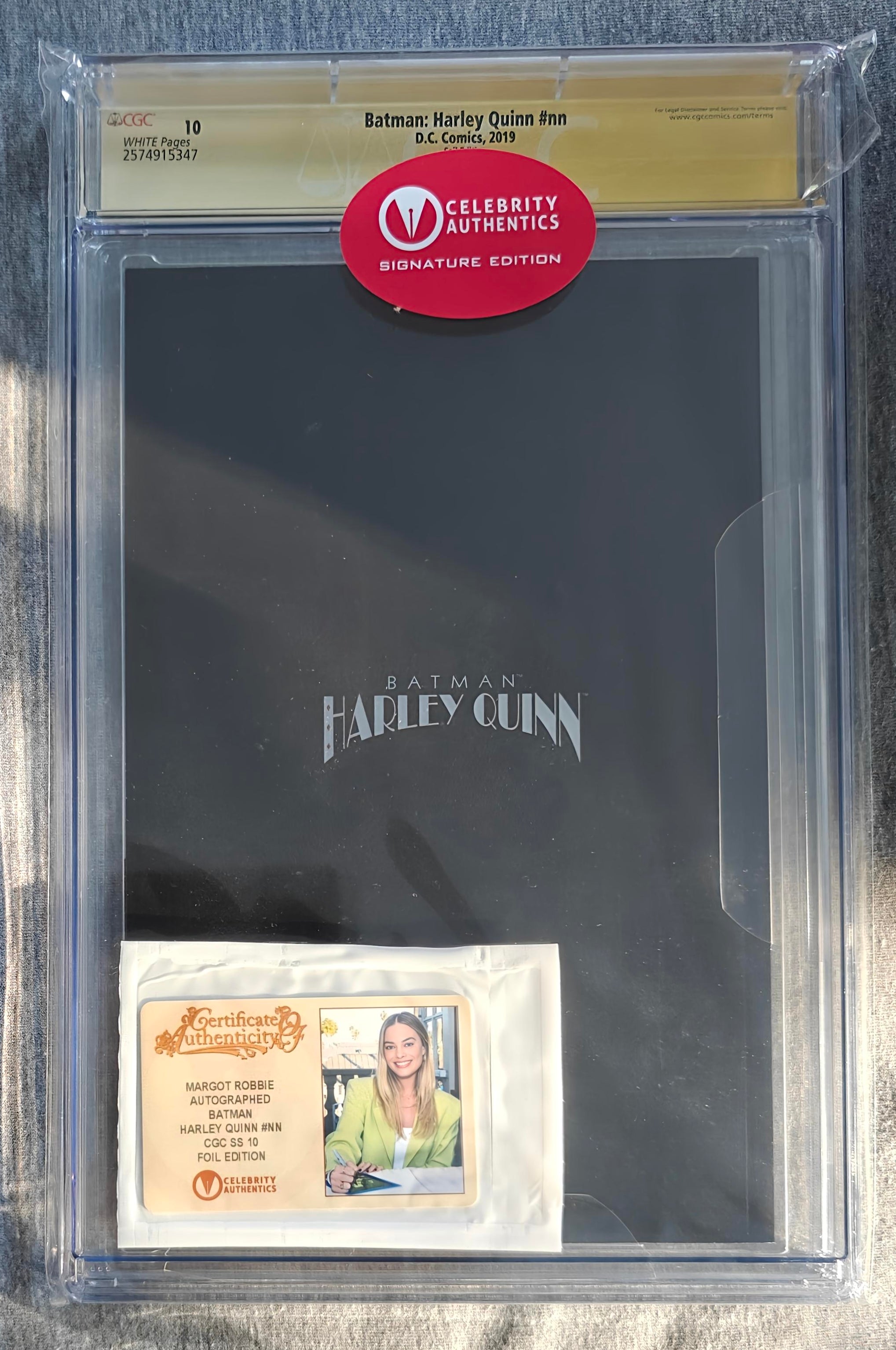 Margot Robbie Signed Batman: Harley Quinn (2019) – Foil Virgin Variant | CGC Signature Series 10 Gem Mint | Ultra-Rare A-List Autographed Comic