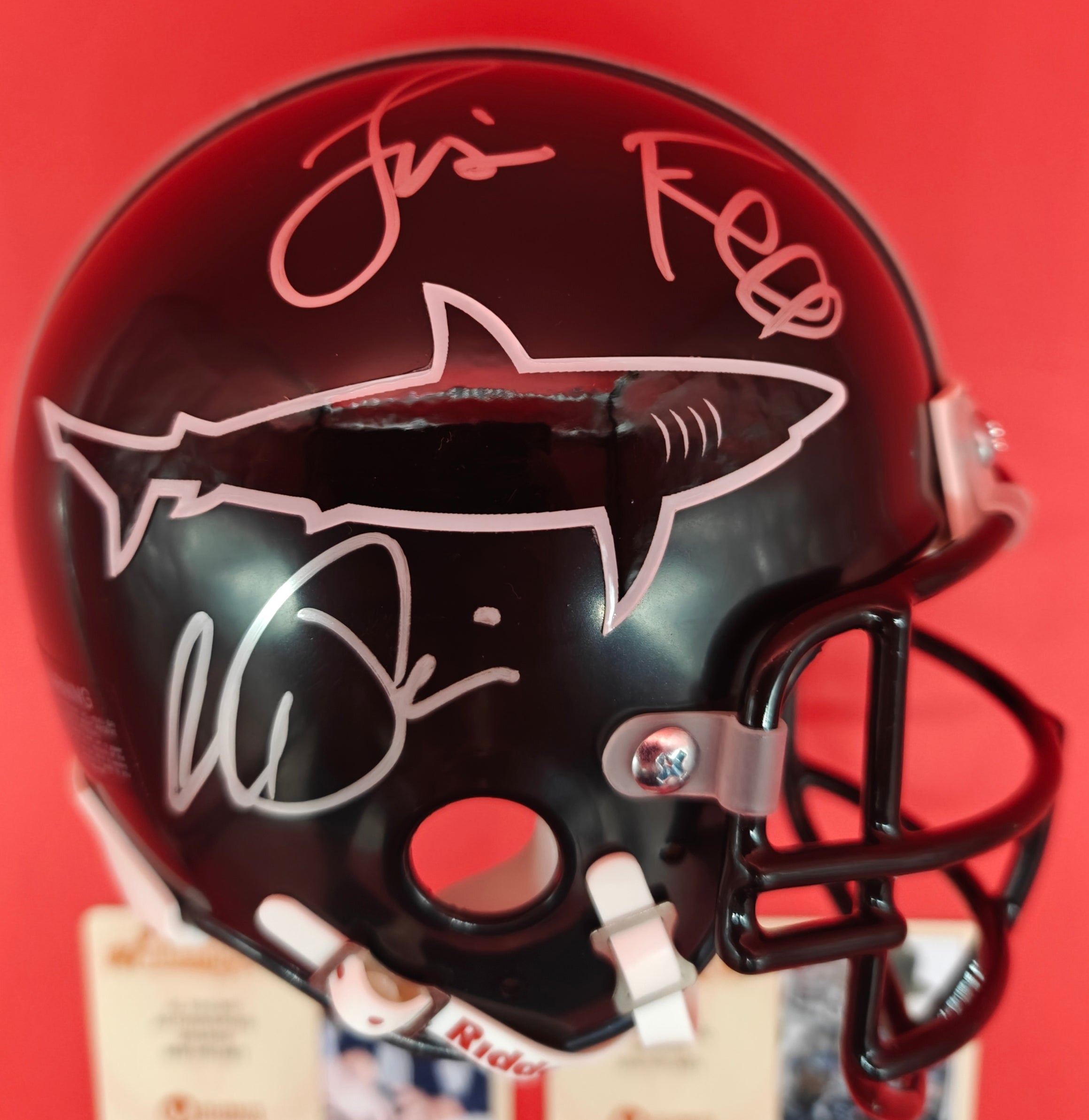 Al Pacino and Jamie Foxx Dual-Signed Sharks Mini-Helmet from Any Given Sunday