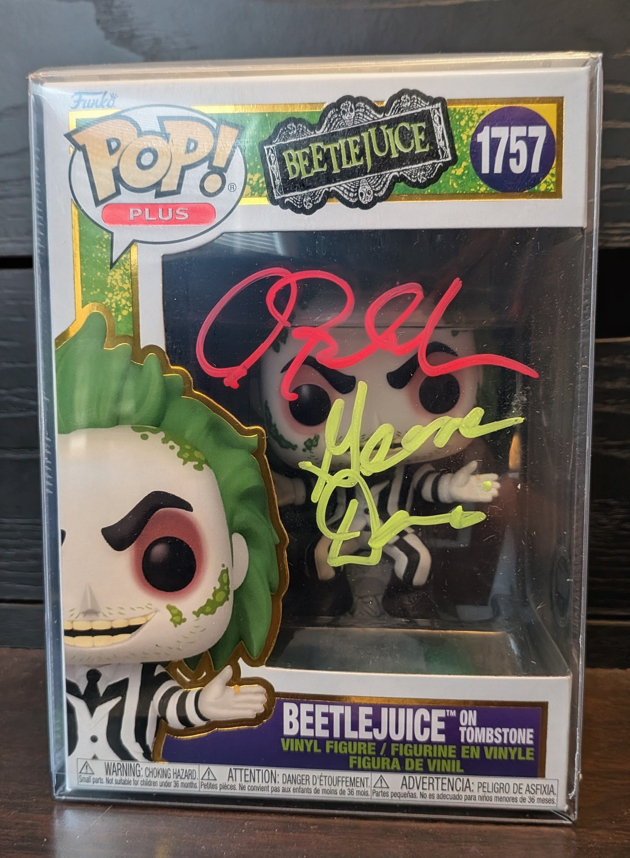 Alec Baldwin & Geena Davis Signed Beetlejuice on Tomb #1757 Funko Pop - OC Celebrity Signature Series - Limited Edition #9/10 Worldwide