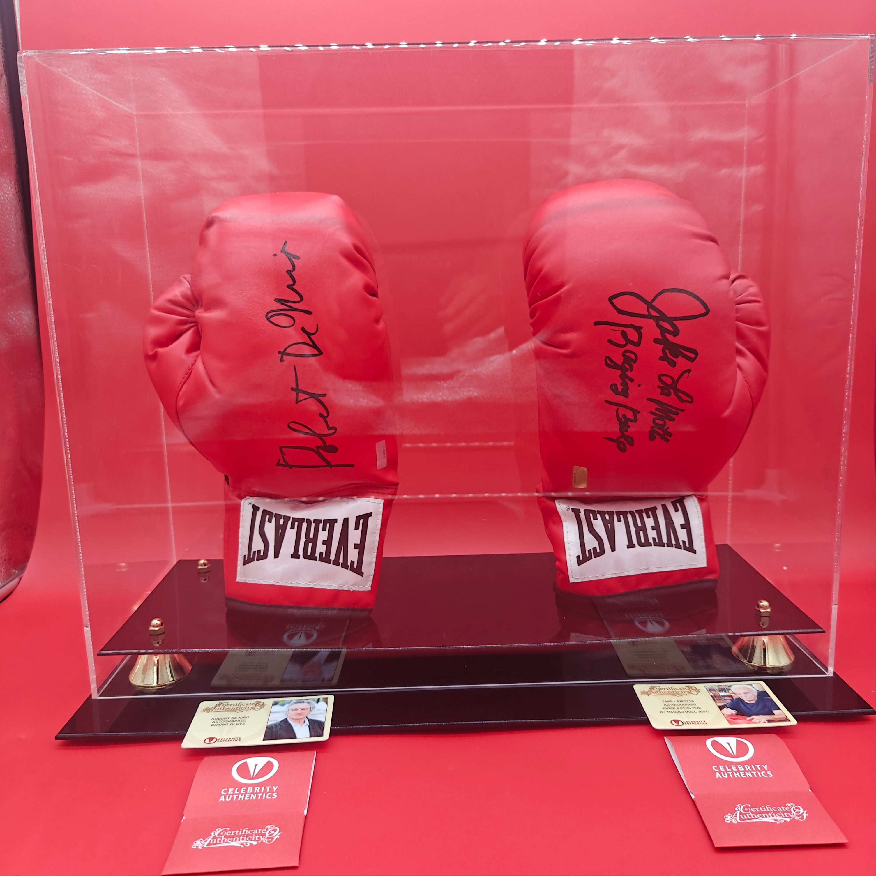 Robert De Niro & Jake LaMotta Dual-signed Raging Bull (1980) Everlast Boxing Glove Set - Only 20 Worldwide