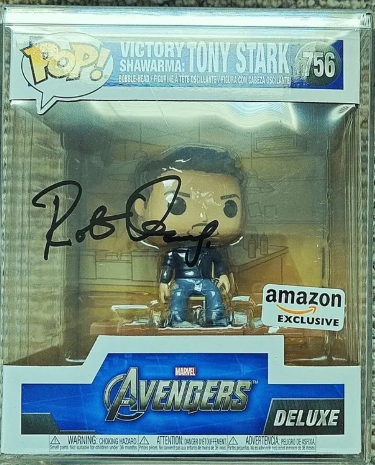 Robert Downey Jr Signed Victory Shawarma Funko Pop Amazon Exclusive SWAU Genuine