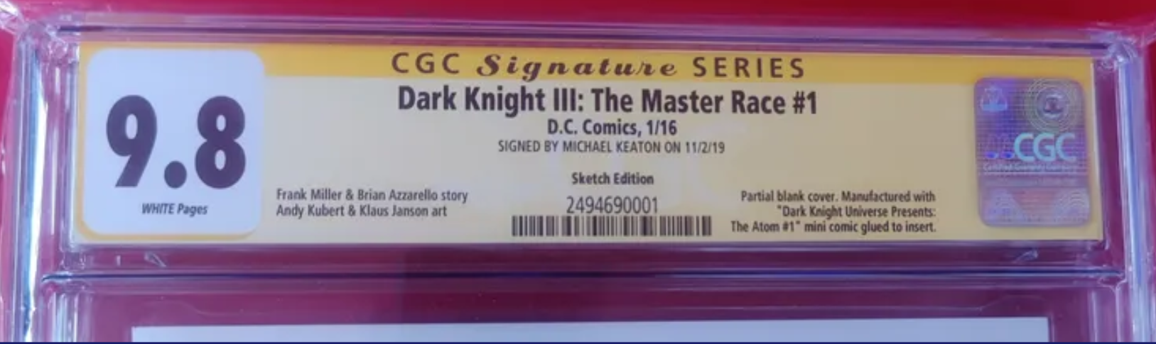 Michael Keaton Signed DC Dark Knight III: The Master Race #1 CGC Signature Series 9.8