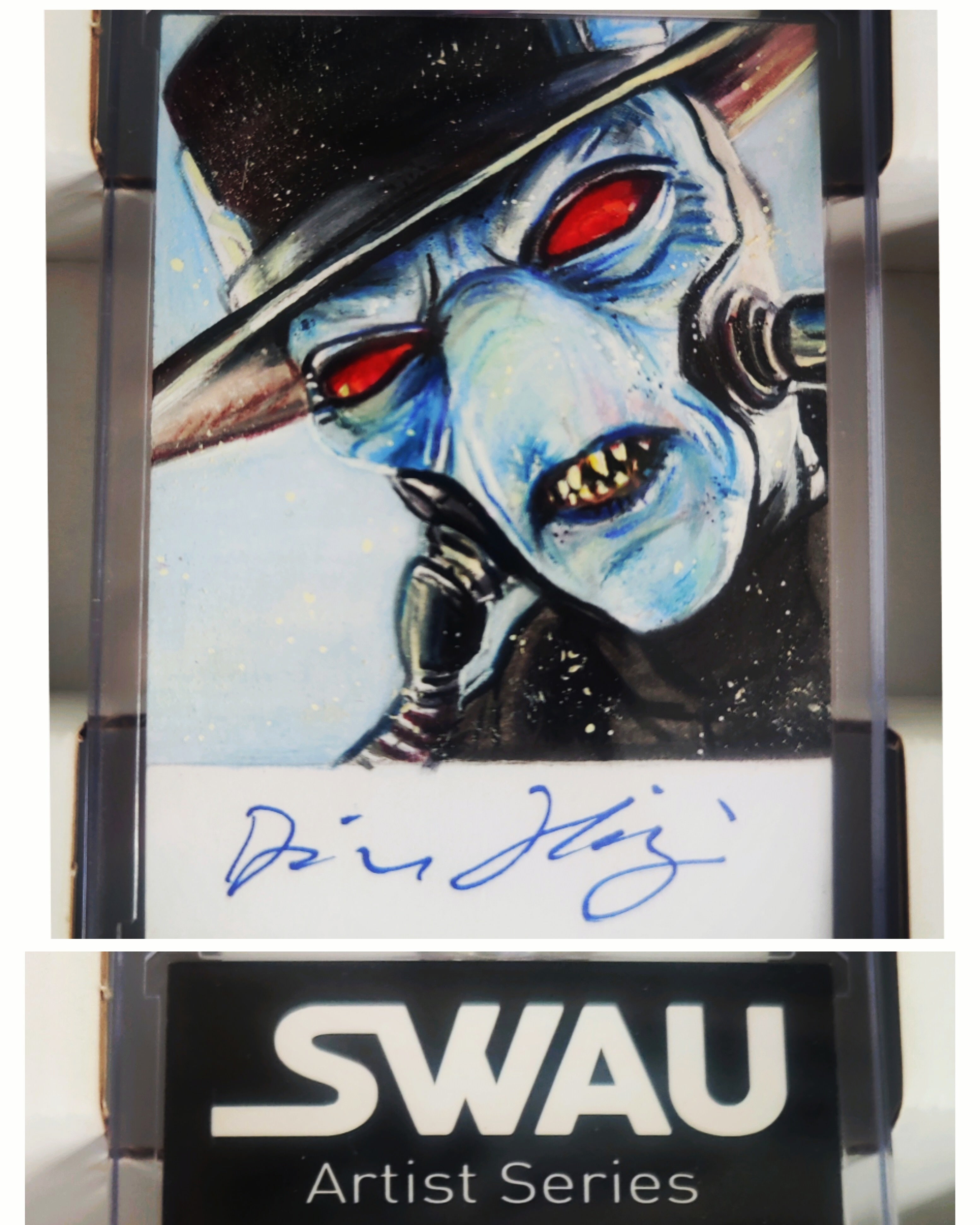 SWAU Artist Series - Original Cad Bane Dual-Signed Sketch Card - One of One