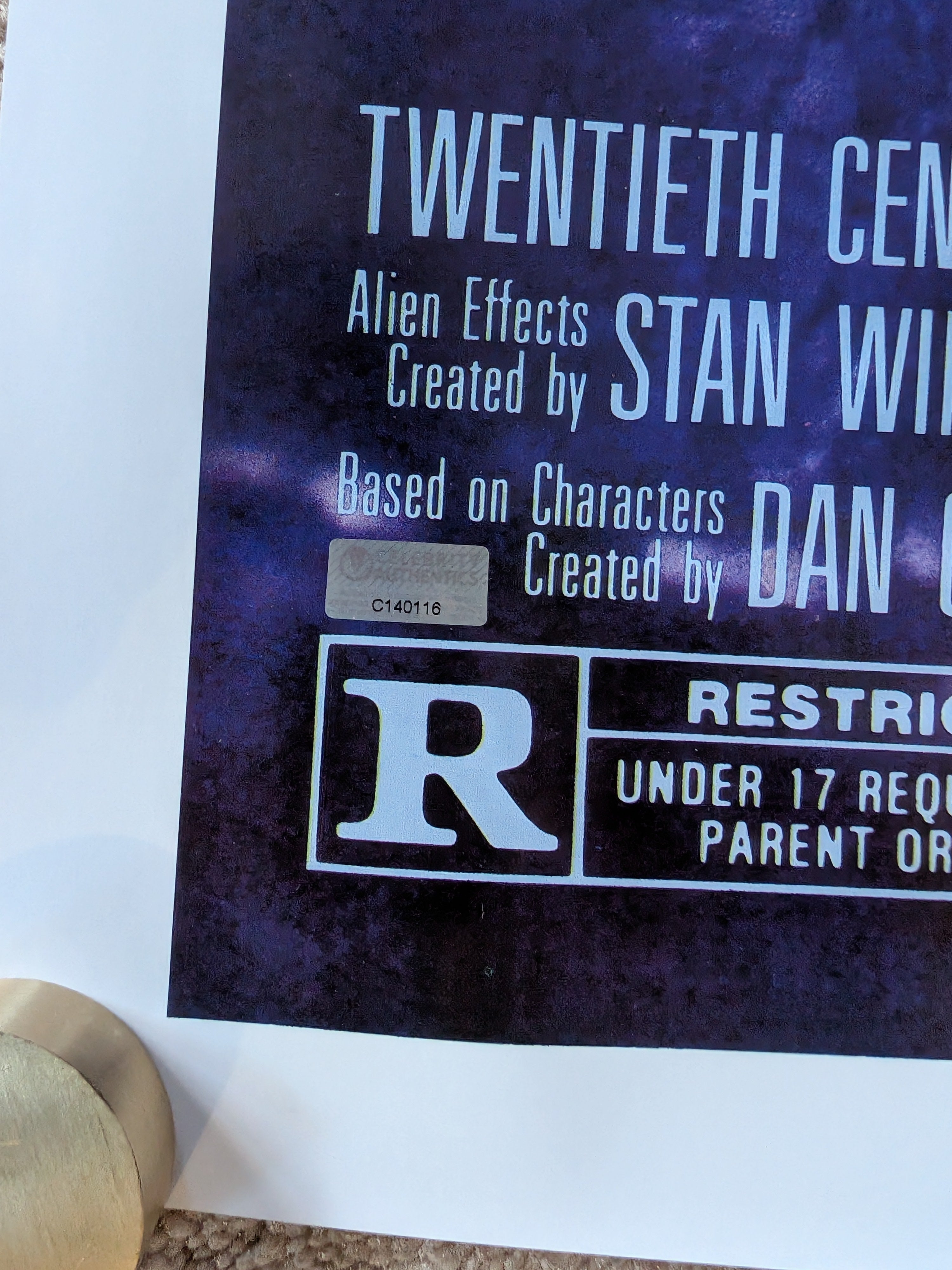Sigourney Weaver Signed Aliens (1986) 26.5” x 38.5” Poster – “Ripley” Inscription | Celebrity Authentics Verified