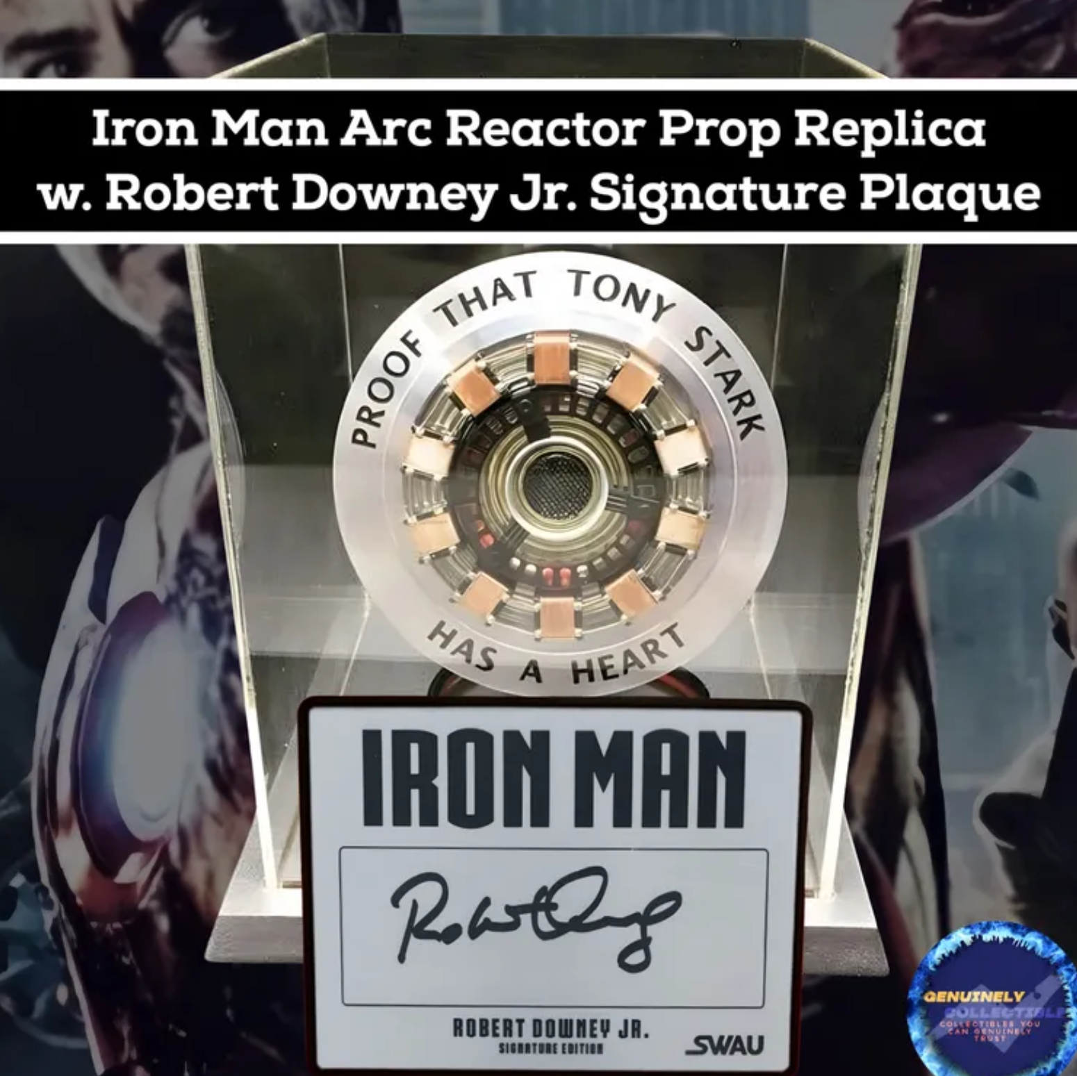 Robert Downey Jr Signed Windlass Studios Iron Man Arc Reactor Prop Replica - Limited Edition
