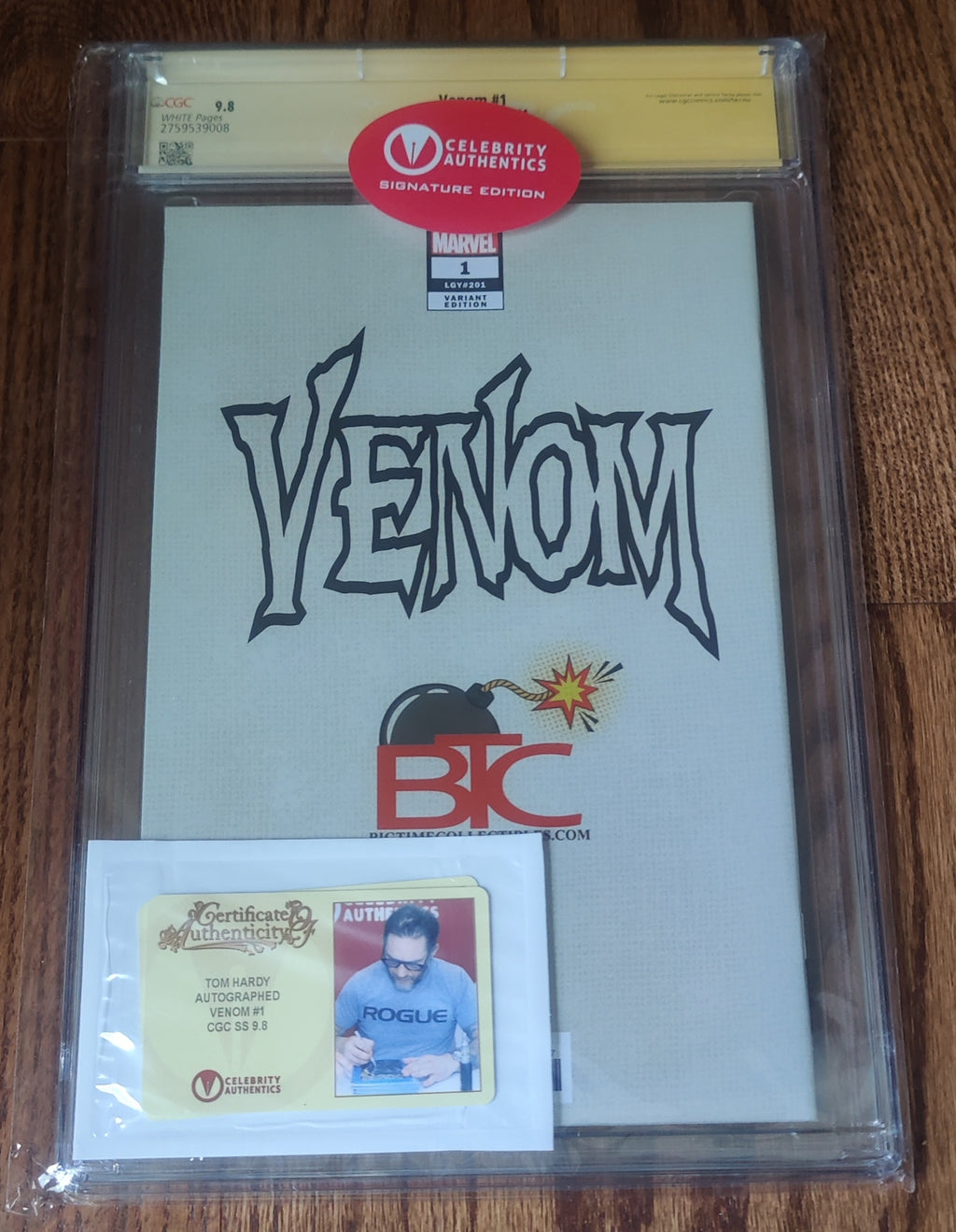 Tom Hardy & Todd McFarlane Dual-Signed 2021 Venom #1 Big Time Variant CGC SS 9.8