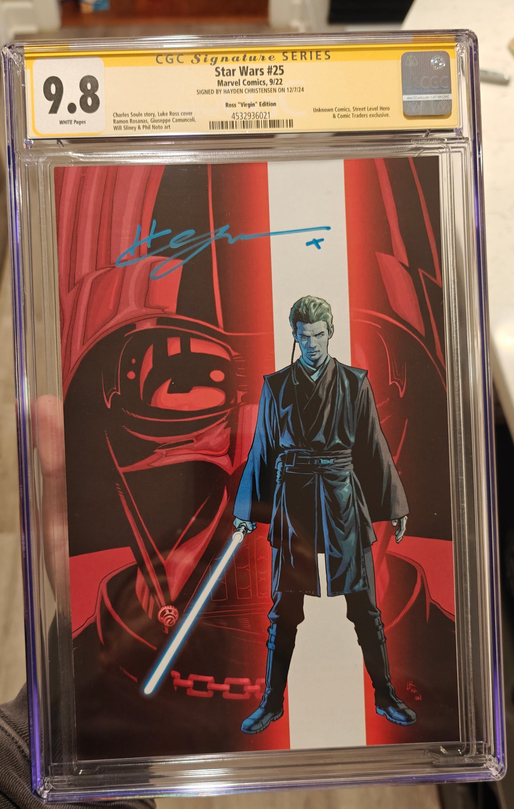 Hayden Christensen Signed CGC SS 9.8 Marvel Comics Star Wars #25 Ross "Virgin" Edition