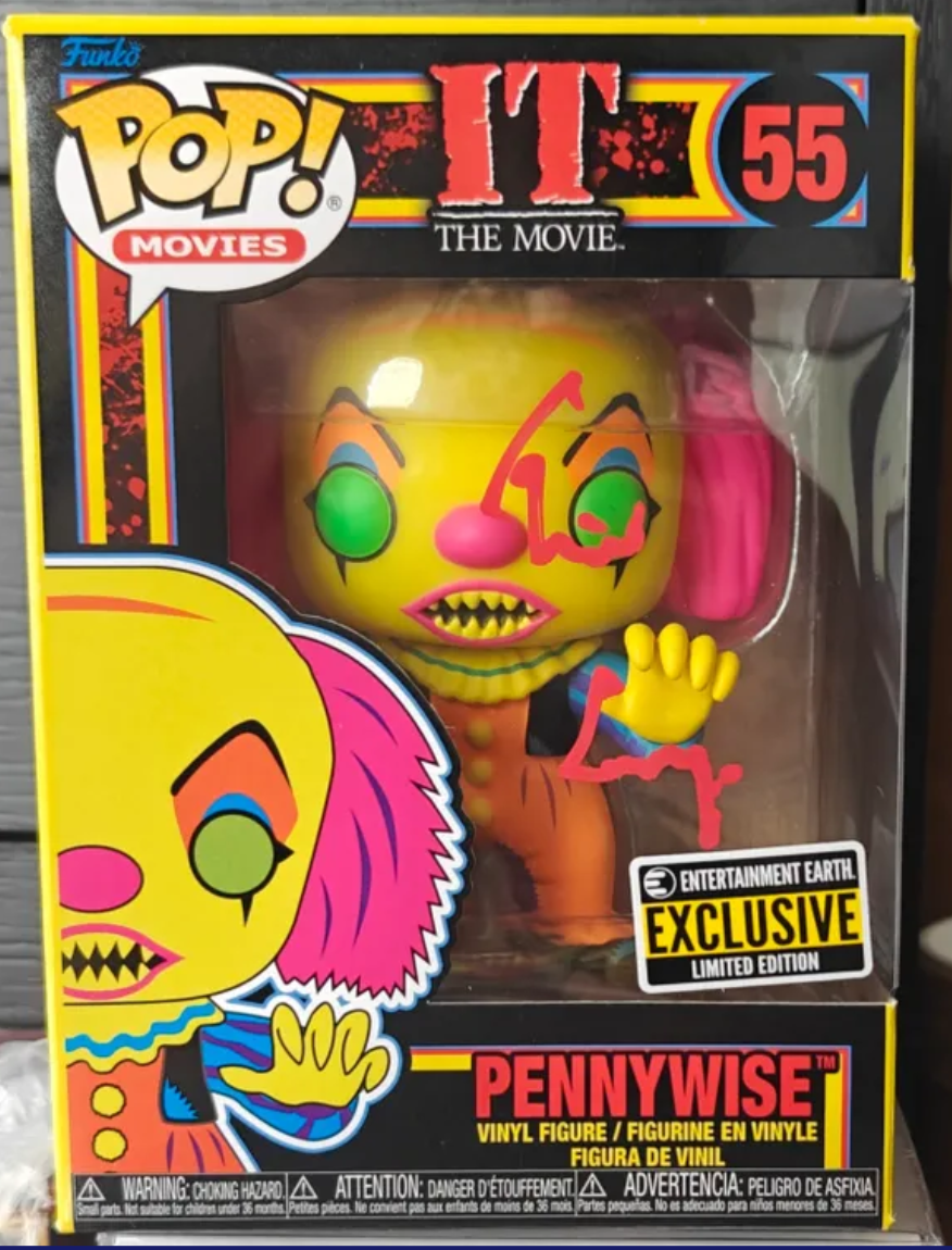 Tim Curry Signed IT Pennywise Funko Pop - #55 Exclusive Entertainment Earth Limited Edition