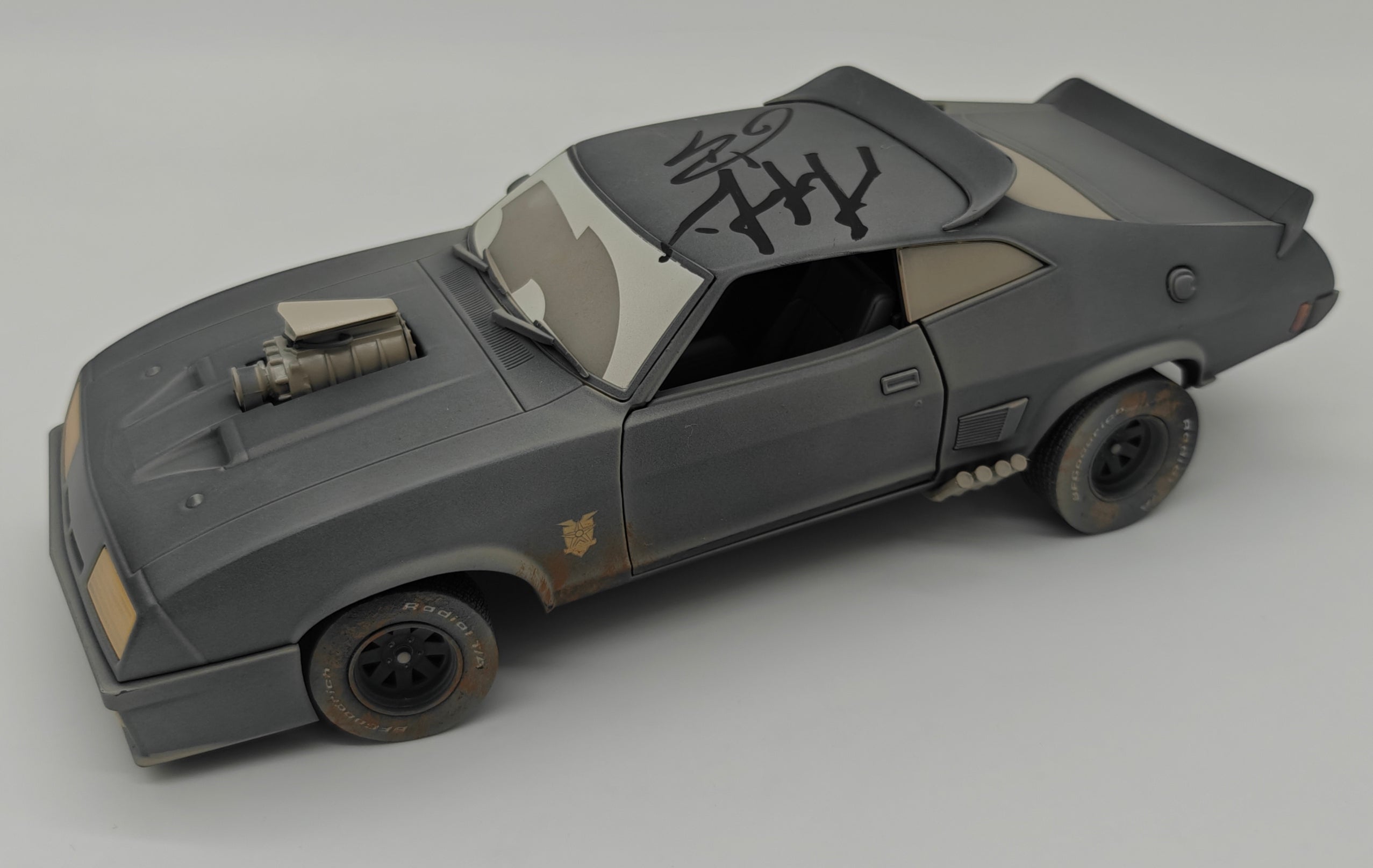 Tom Hardy & Mel Gibson Dual Signed Mad Max V8 Interceptor 1973 Ford Falcon 1:18 Limited Edition