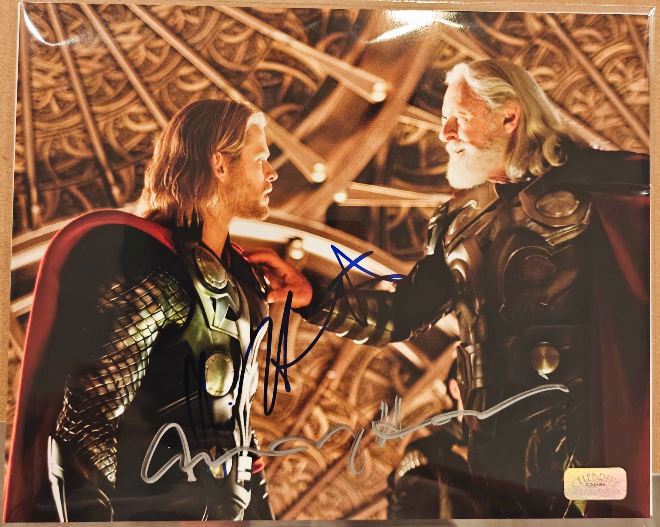 Anthony Hopkins & Chris Hemsworth Dual-Signed 8x10 Photo from Marvel's Thor (2011)