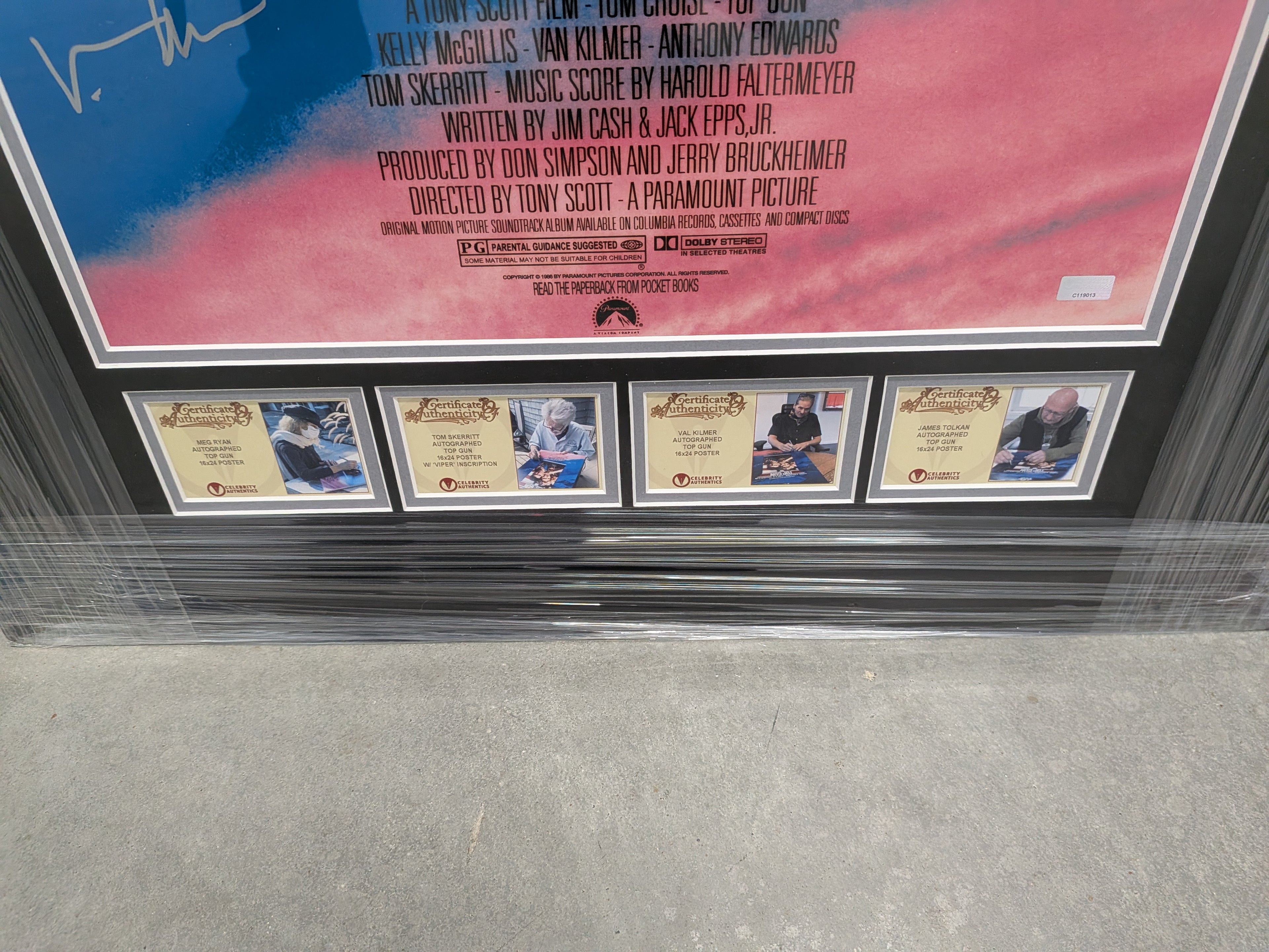 Kilmer, Ryan +2 Top Gun (1986) Multi-Cast Signed Framed Poster – Celebrity Authentics