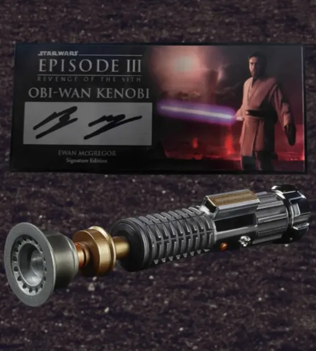 Ewan McGregor Signed Hasbro Star Wars Black Series Obi-Wan Force FX Elite Lightsaber JSA