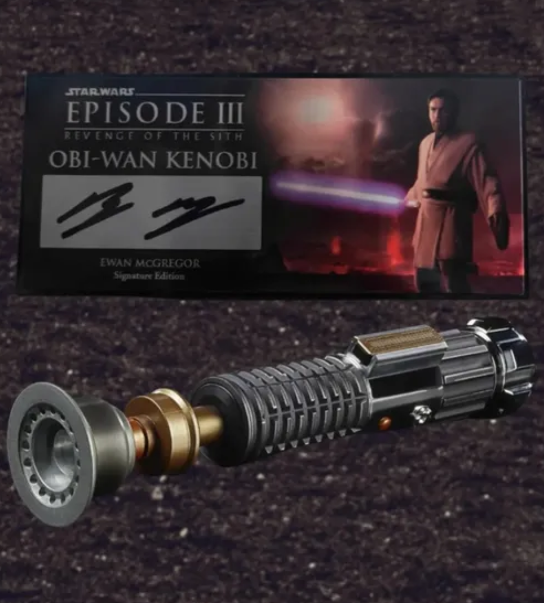 Ewan McGregor Signed Hasbro Star Wars Black Series Obi-Wan Force FX Elite Lightsaber JSA