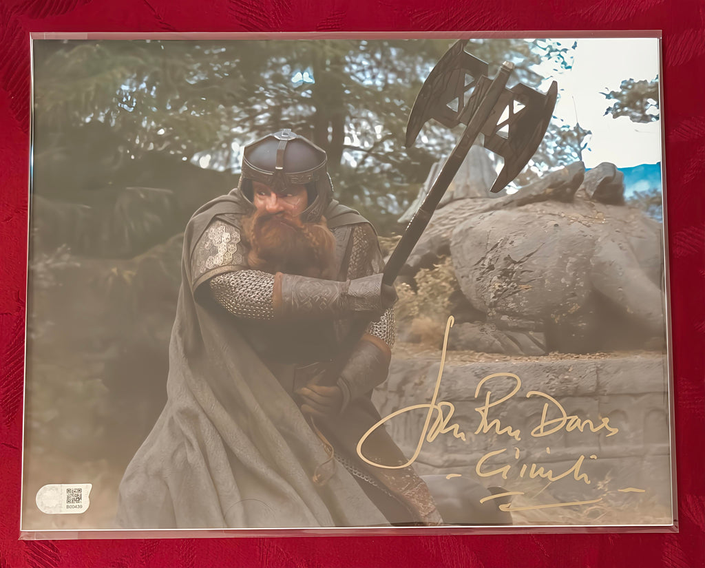 John Rhys-Davies Signed Gimli 11x14 Photo from Lord of the Rings: Fellowship of the Rings