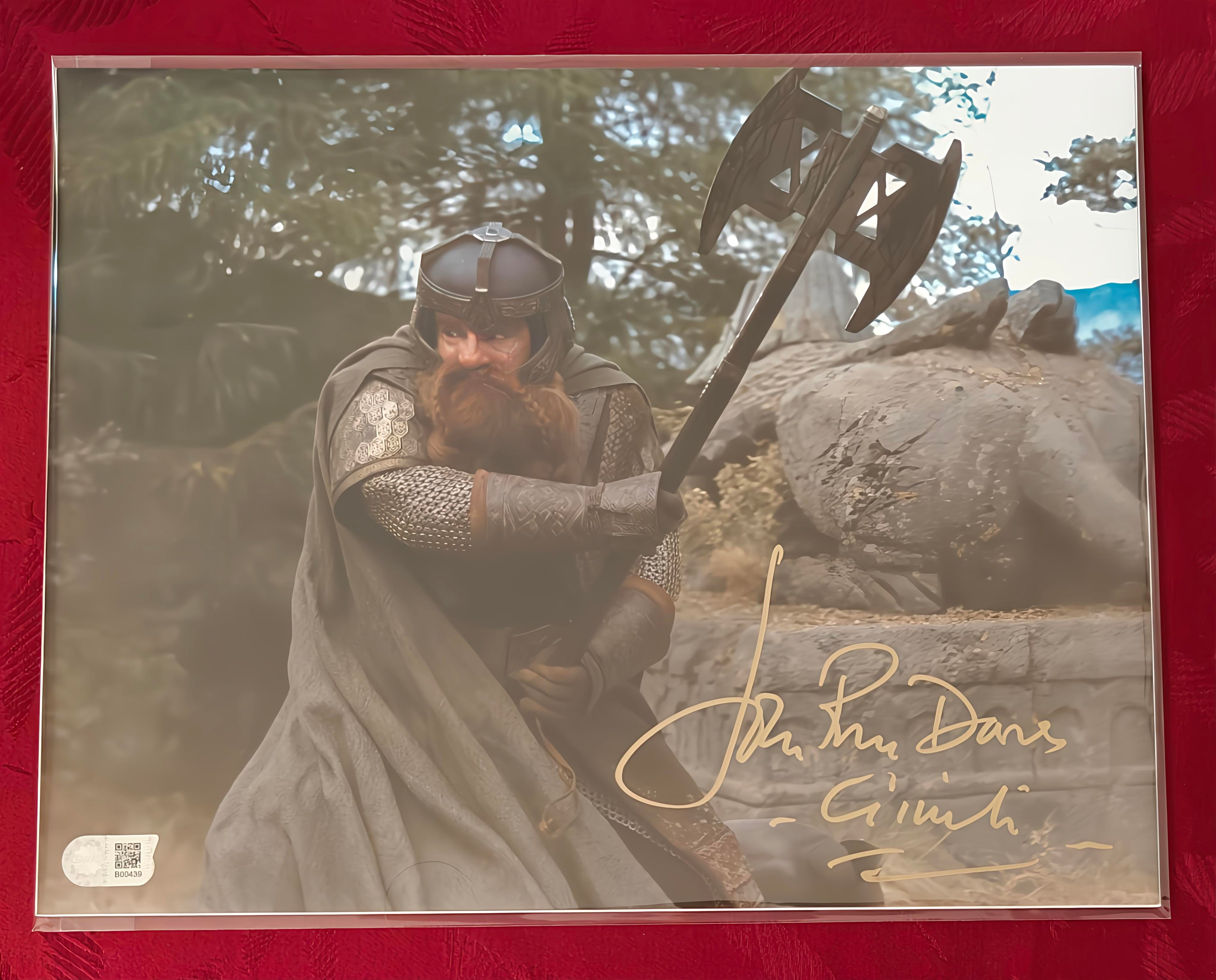John Rhys-Davies Signed Gimli 11x14 Photo from Lord of the Rings: Fellowship of the Rings