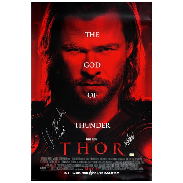 Chris Hemsworth, Stan Lee Signed 2011 Thor Original 27x40 Double-Sided Movie Poster