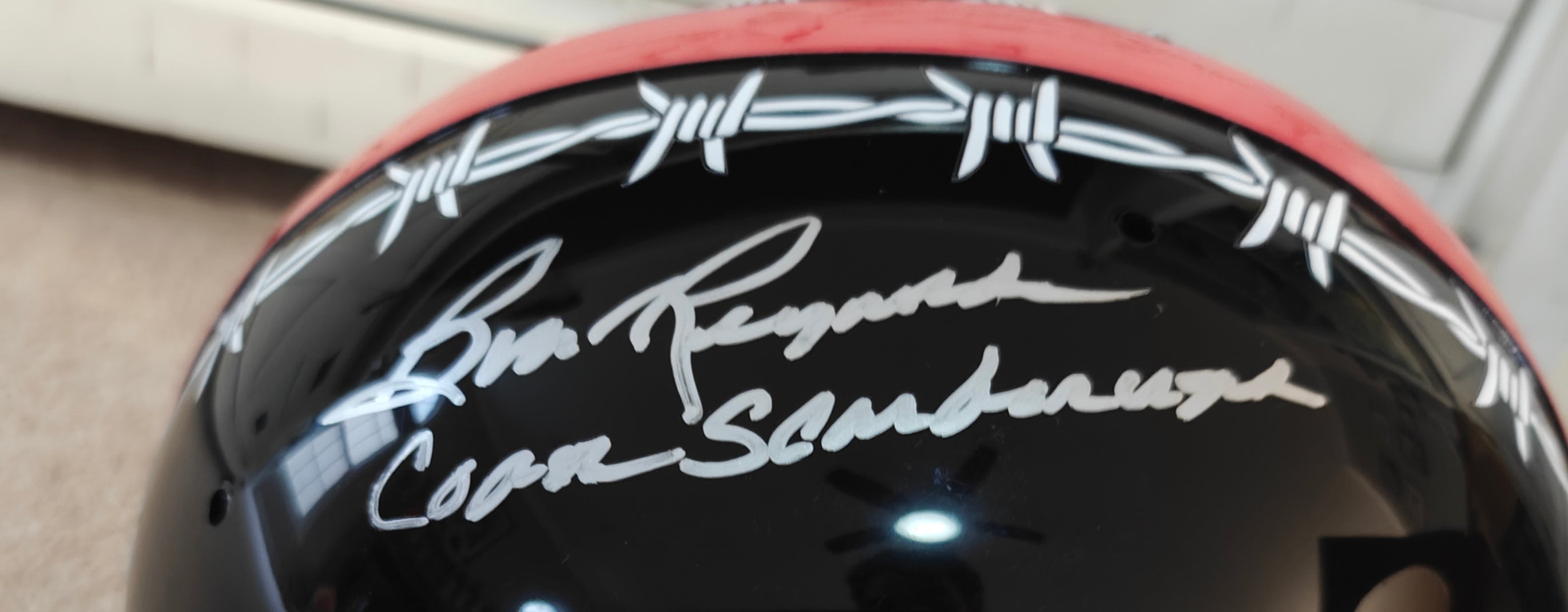 Burt Reynolds Signed & Inscripted 1:1 Football Game Helmet Replica from The Longest Yard