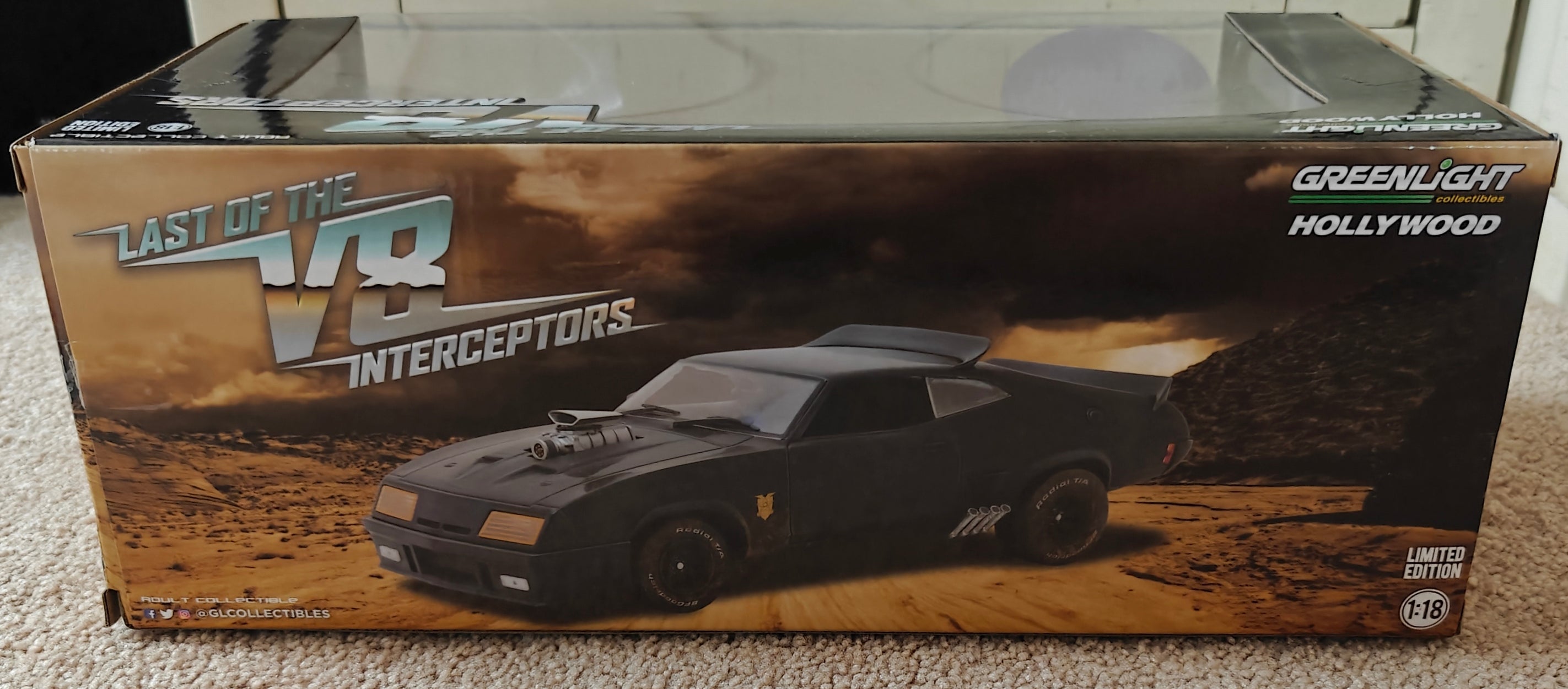 Tom Hardy & Mel Gibson Dual Signed Mad Max V8 Interceptor 1973 Ford Falcon 1:18 Limited Edition