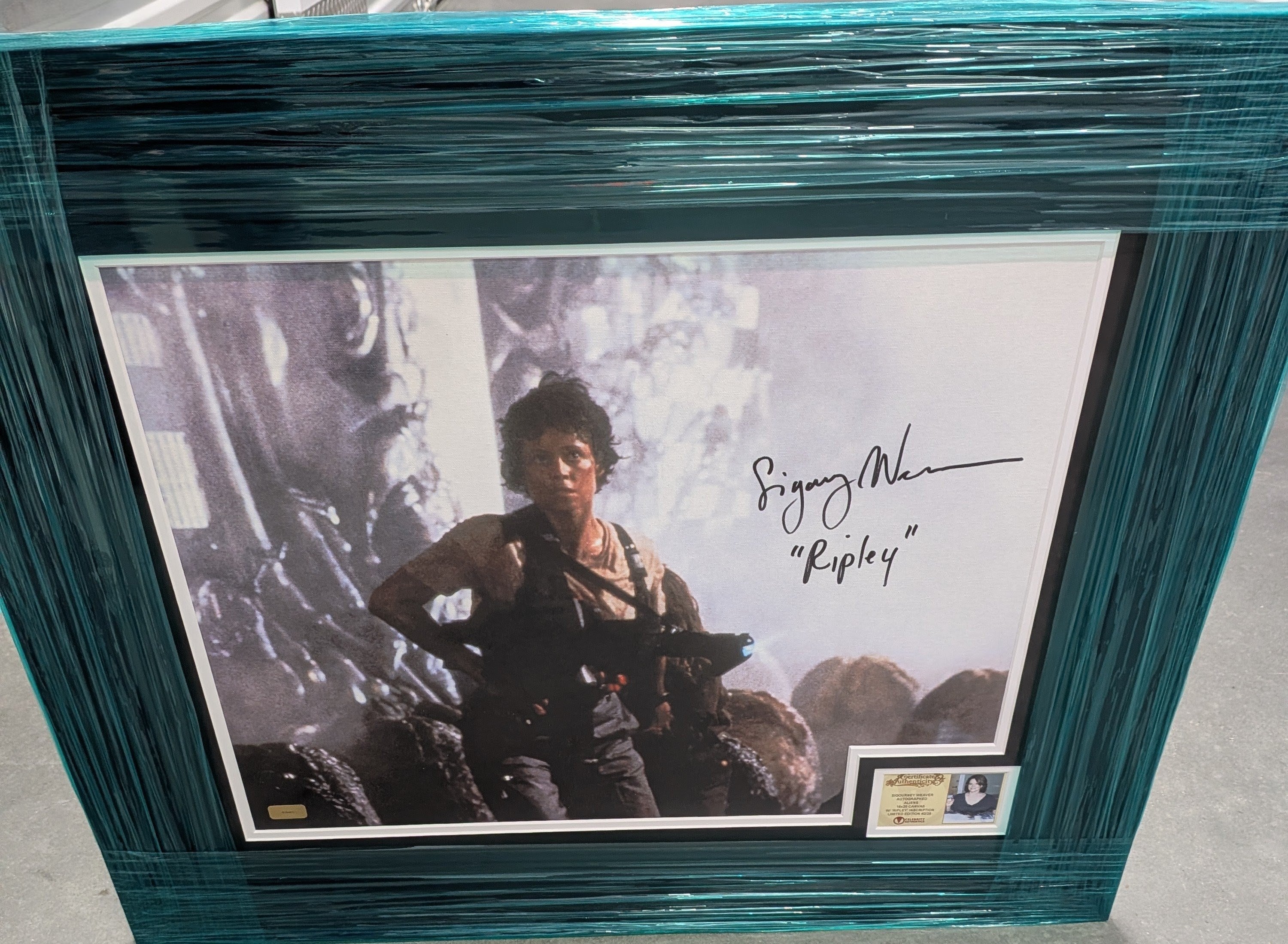 Aliens Limited Edition 16x20 Canvas Print — Sigourney Weaver “Ripley” Signed (#2 of 25 Worldwide)