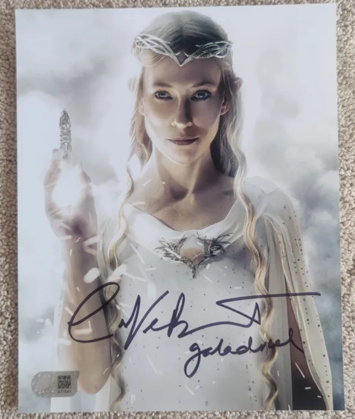 Cate Blanchett Signed Lord of the Rings 8x10 Galadriel Photo w. Character Name