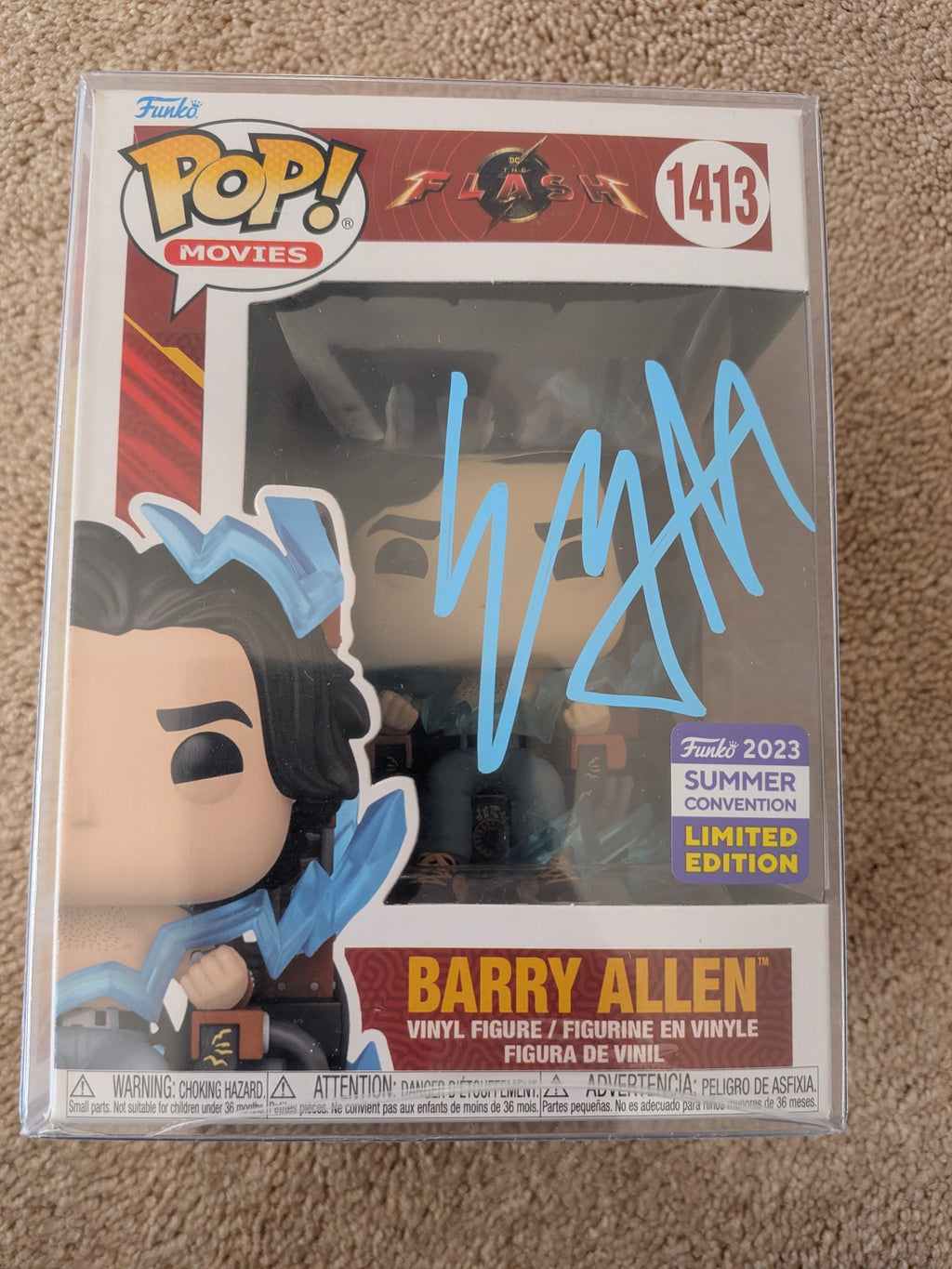 Ezra Miller Signed The Flash #1413 Funko POP! – Summer Convention 2023 Limited Edition (Celebrity Authentics Verified)