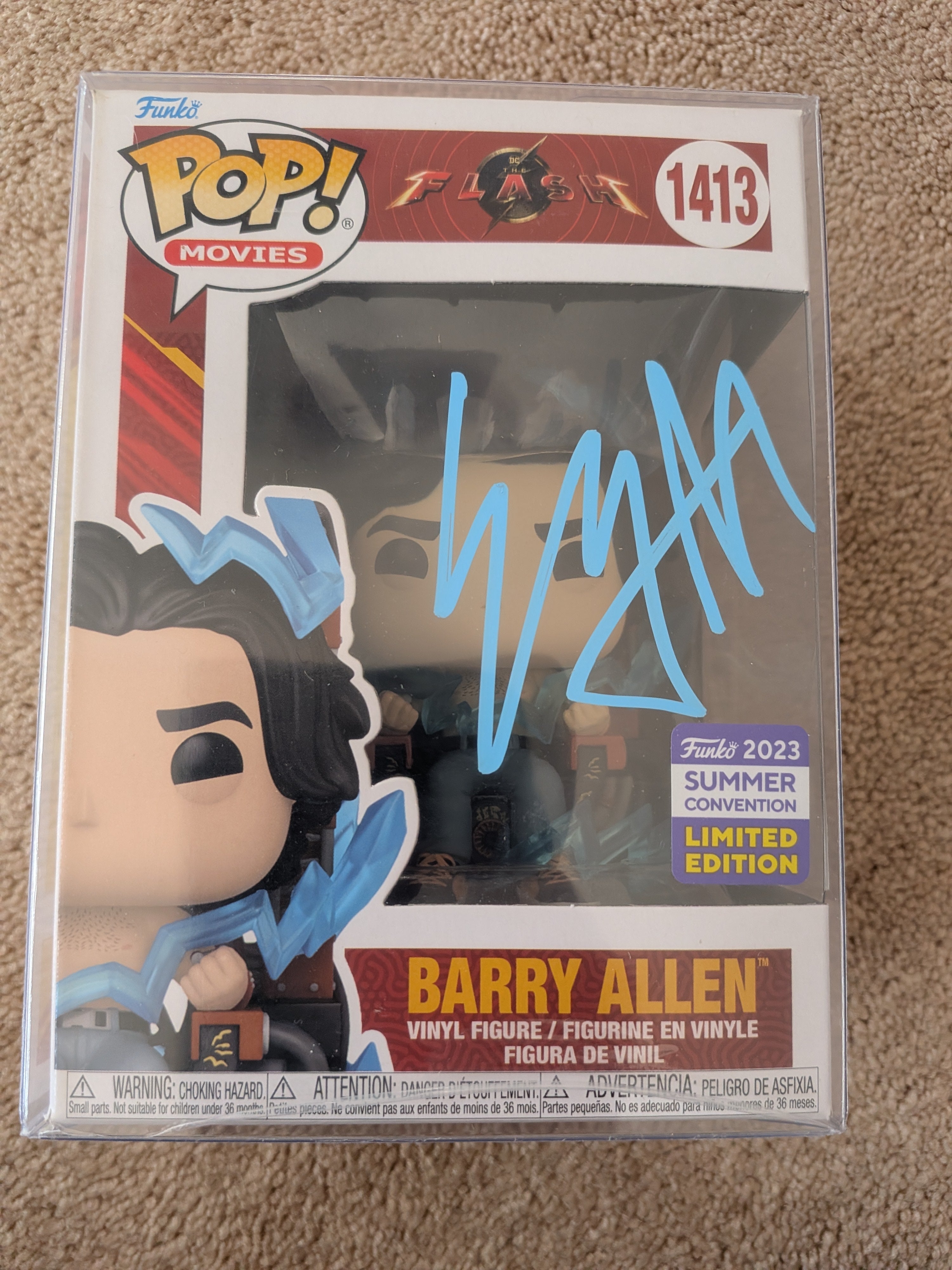 Ezra Miller Signed The Flash #1413 Funko POP! – Summer Convention 2023 Limited Edition (Celebrity Authentics Verified)