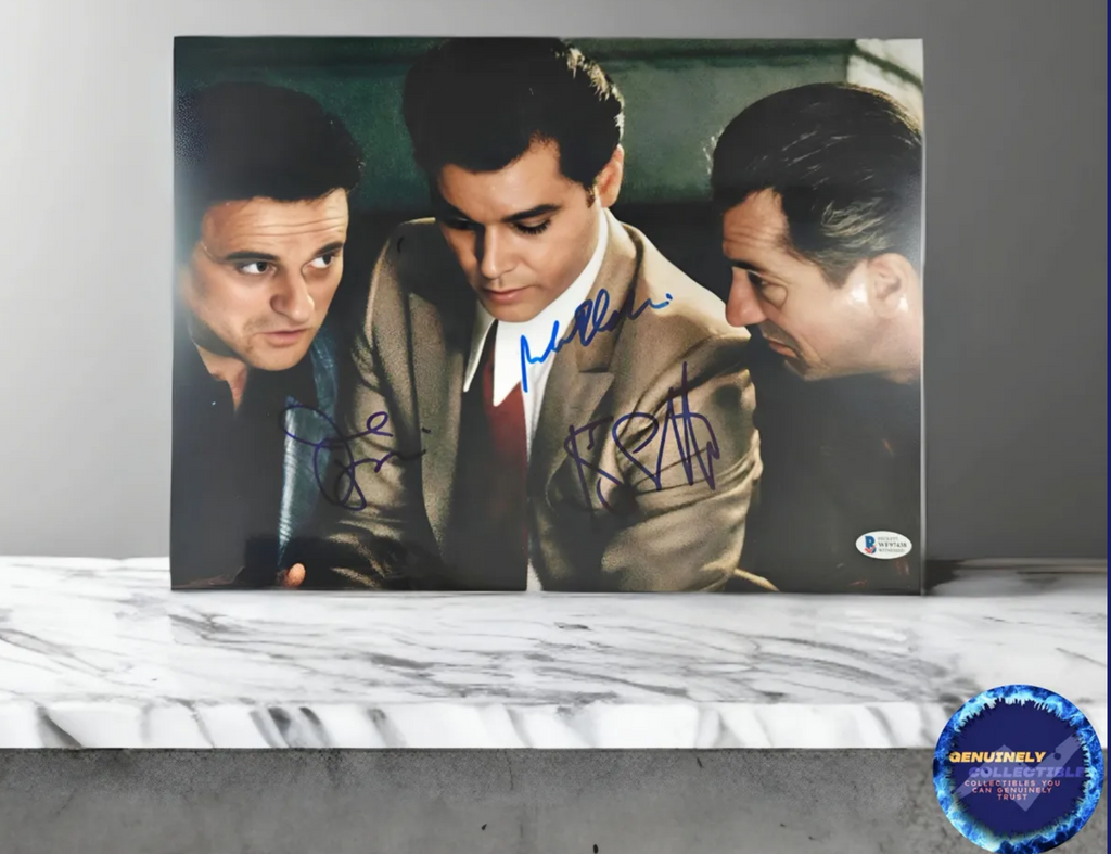 Joe Pesci, Robert De Niro, and the late Ray Liotta Autographed 1990 Goodfellas 11x14 Movie Photo