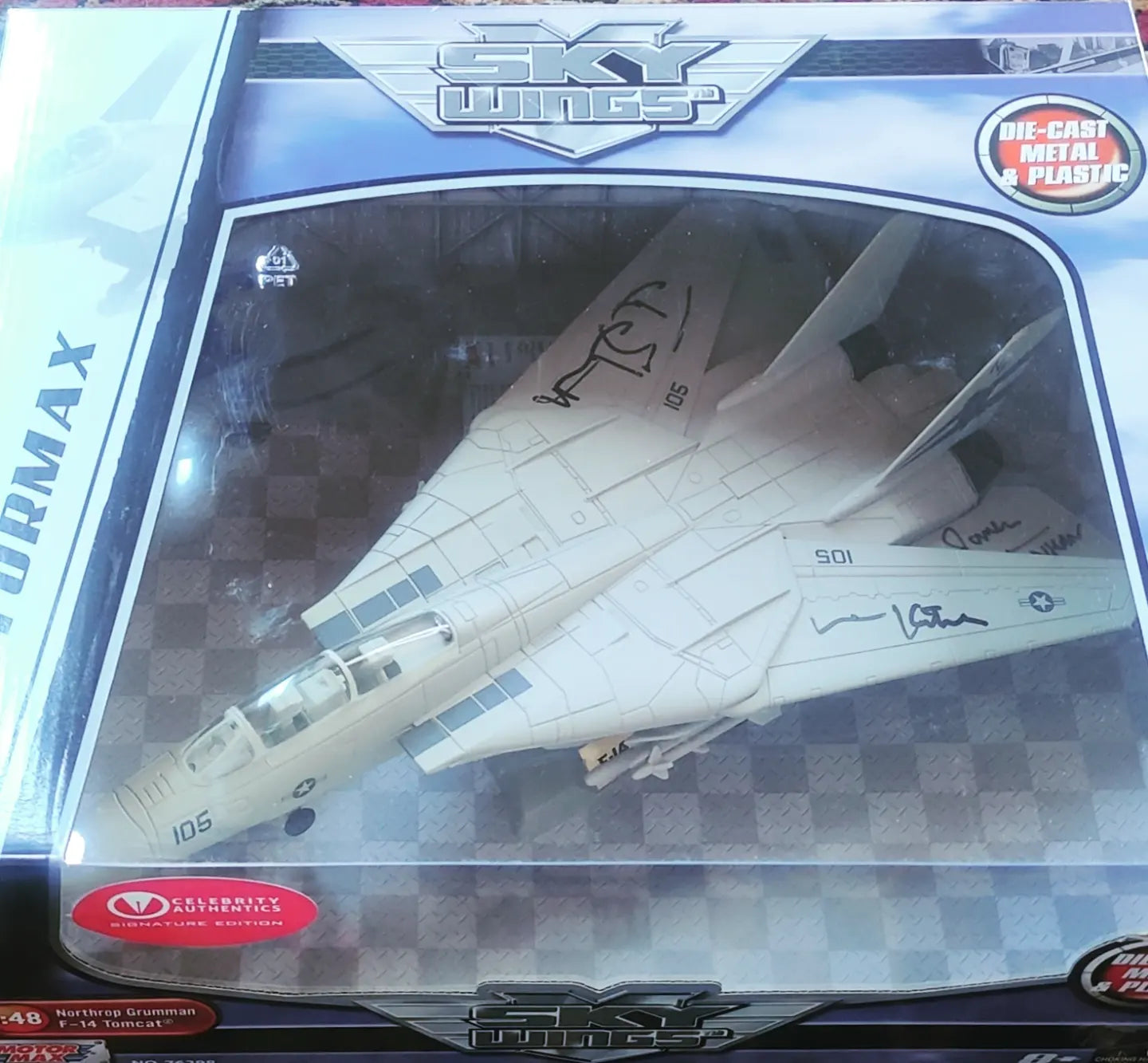 Val Kilmer, Tom Skerritt & James Tolkan Signed Top Gun F-14 Fighter Jet 1:48 Scale Die-Cast Model – Celebrity Authentics Verified