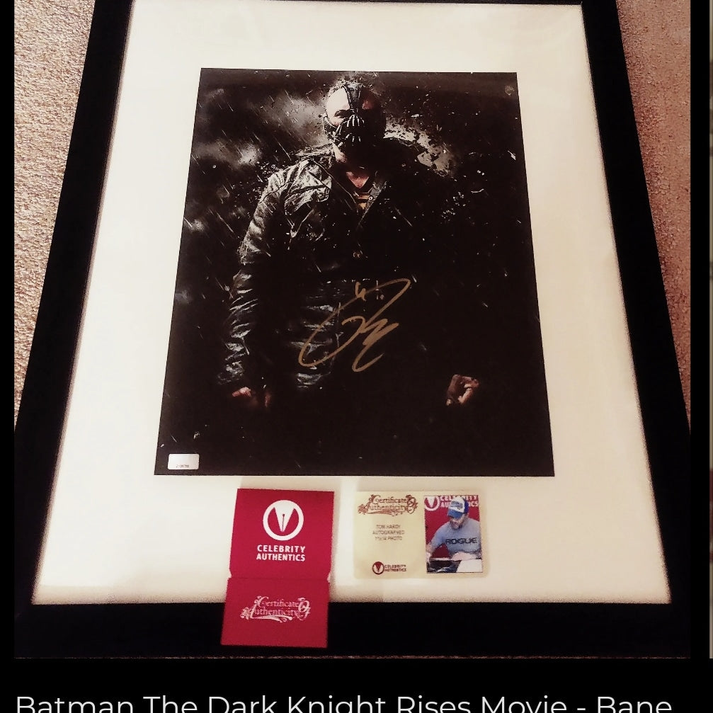 Tom Hardy Signed Batman The Dark Knight Rises Movie - Bane 11x14 Framed Photo