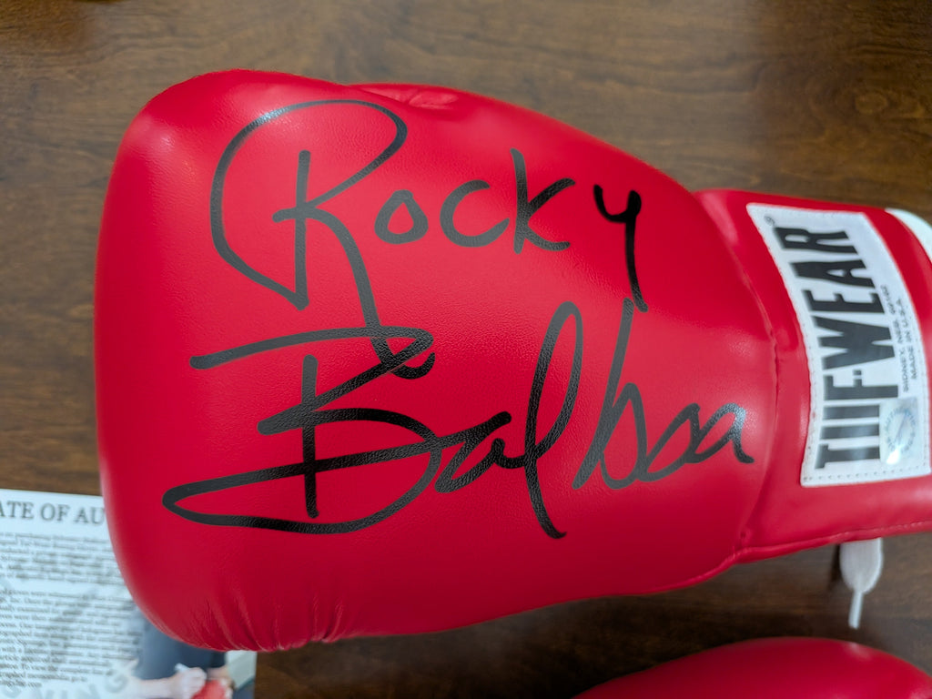 Sylvester Stallone Signed and Inscribed TUF Wear Boxing Gloves – “Rocky Balboa” and ”1976" Inscribed w. ASI COA - Only 4 Worldwide