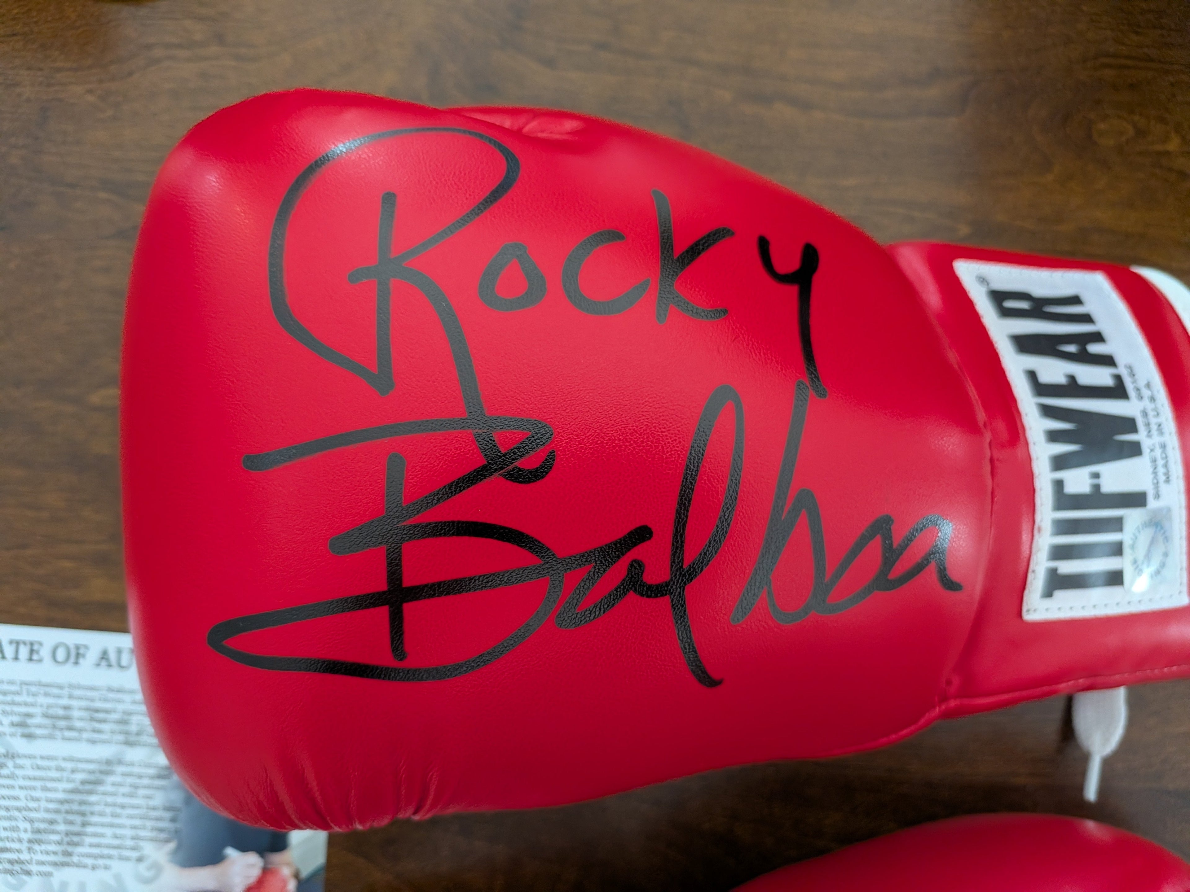 Sylvester Stallone Signed and Inscribed TUF Wear Boxing Gloves – “Rocky Balboa” and ”1976" Inscribed w. ASI COA - Only 4 Worldwide