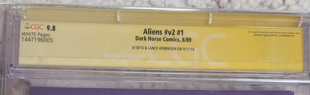 Sigourney Weaver, Bill Paxton, Lance Henriksen +9 Cast-Signed Dark Horse Comics Aliens #v2 #1 (1989) CGC Signature Series 9.8