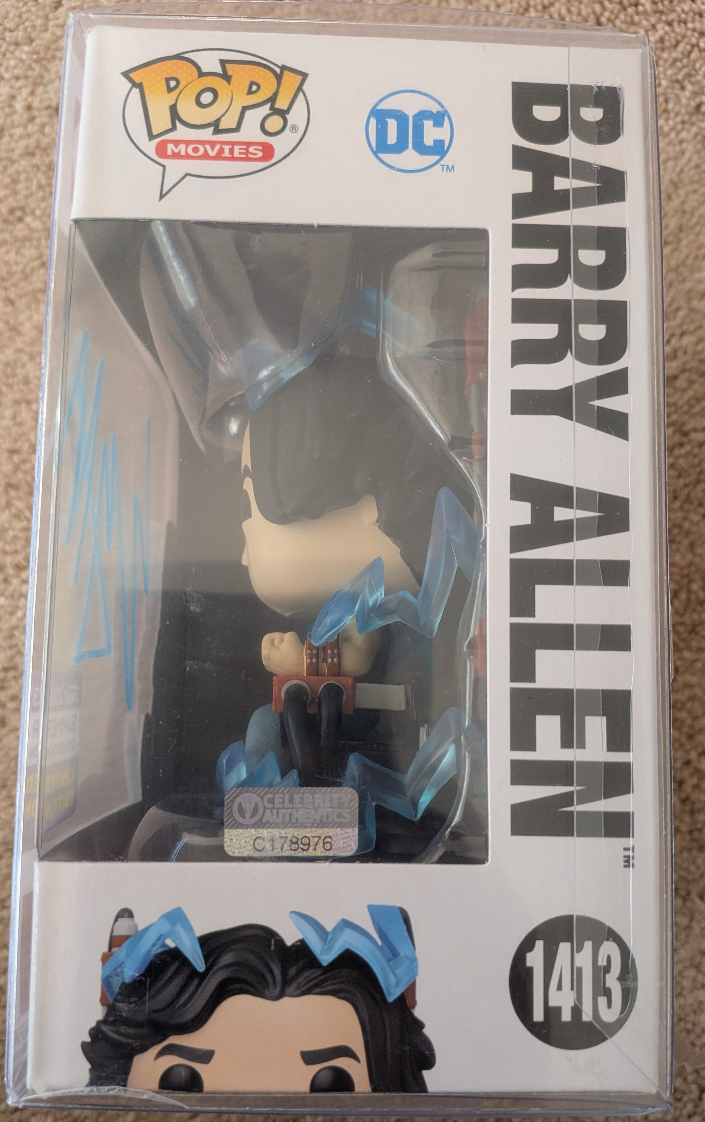 Ezra Miller Signed The Flash #1413 Funko POP! – Summer Convention 2023 Limited Edition (Celebrity Authentics Verified)