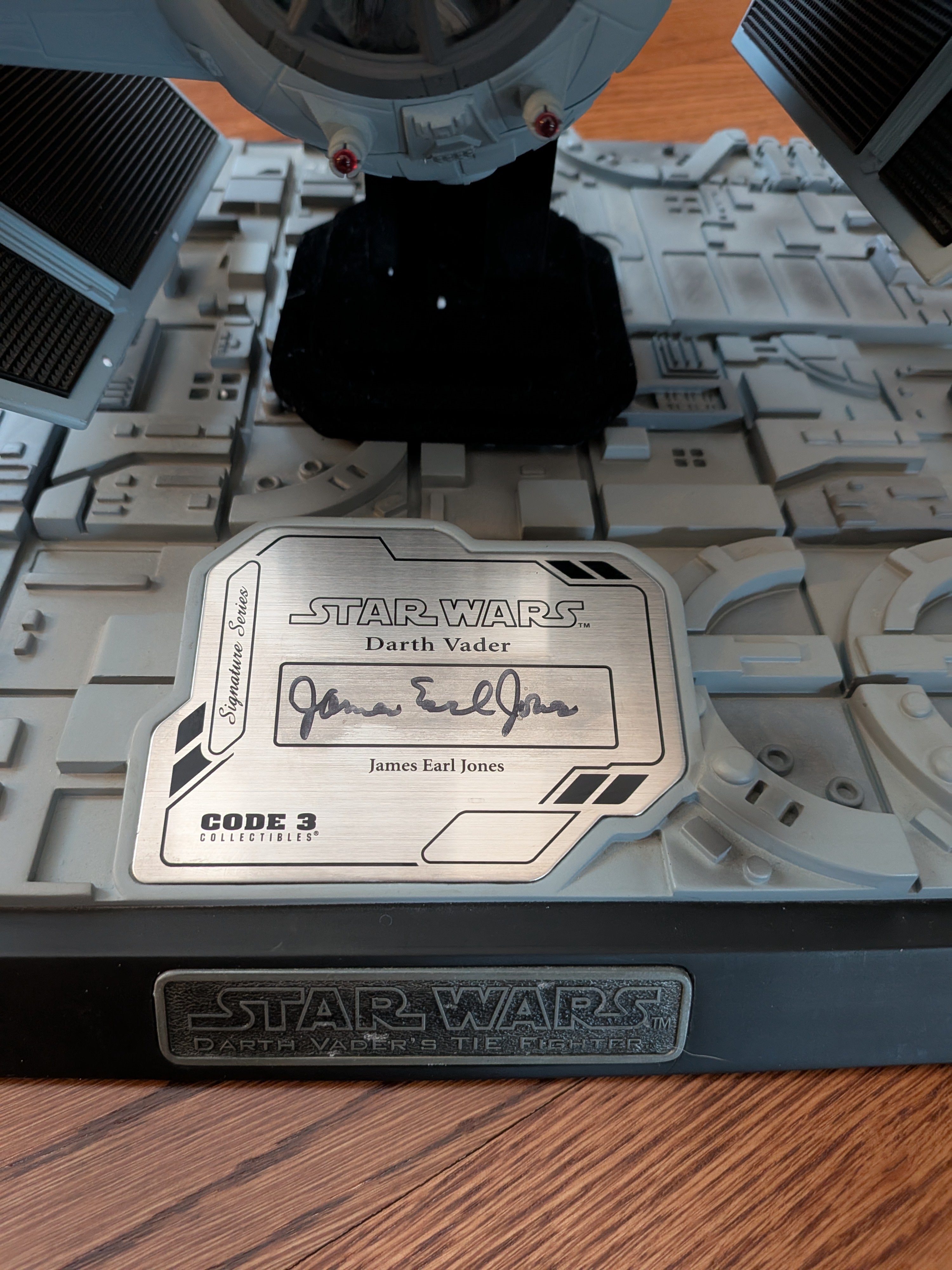Code 3 Signature Series Darth Vader TIE Fighter (2005) – Signed by James Earl Jones - Only 500 Worldwide