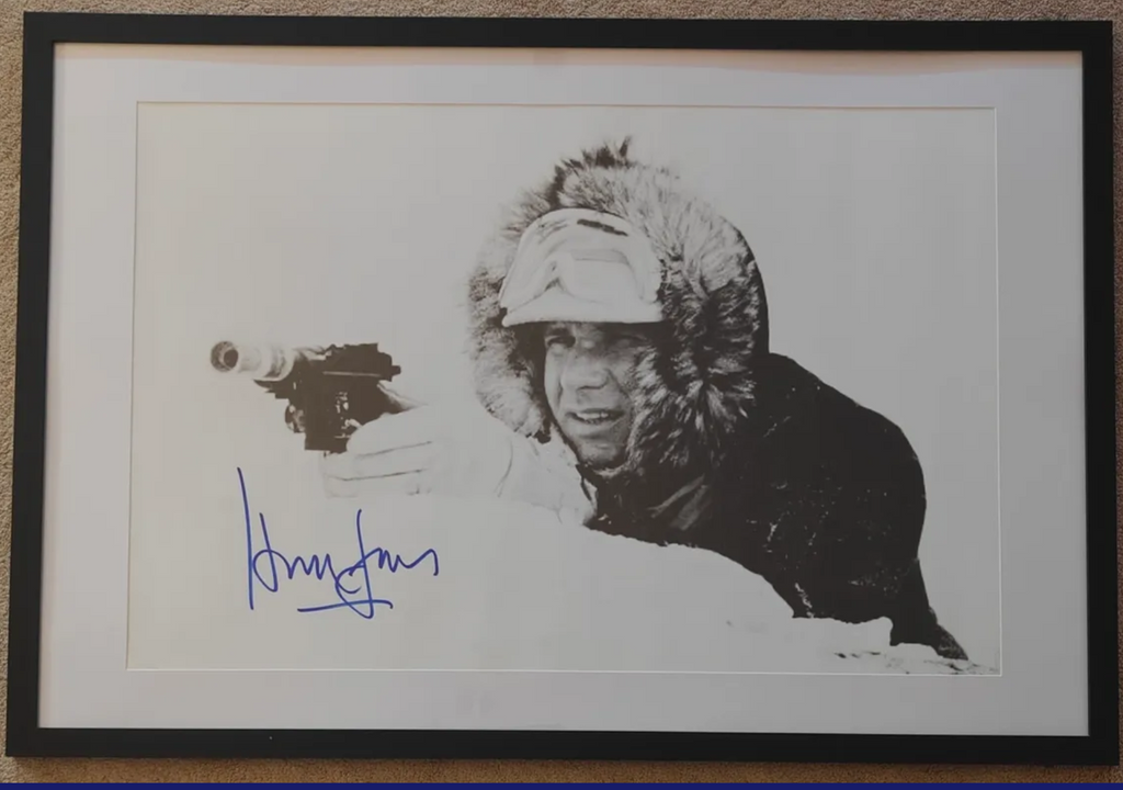 Harrison Ford Signed Star Wars Han Solo 20x30 Photo in 24x36 Frame