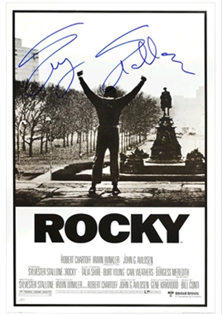 Sylvester Stallone Signed 24x36 Single Sided Rocky Poster