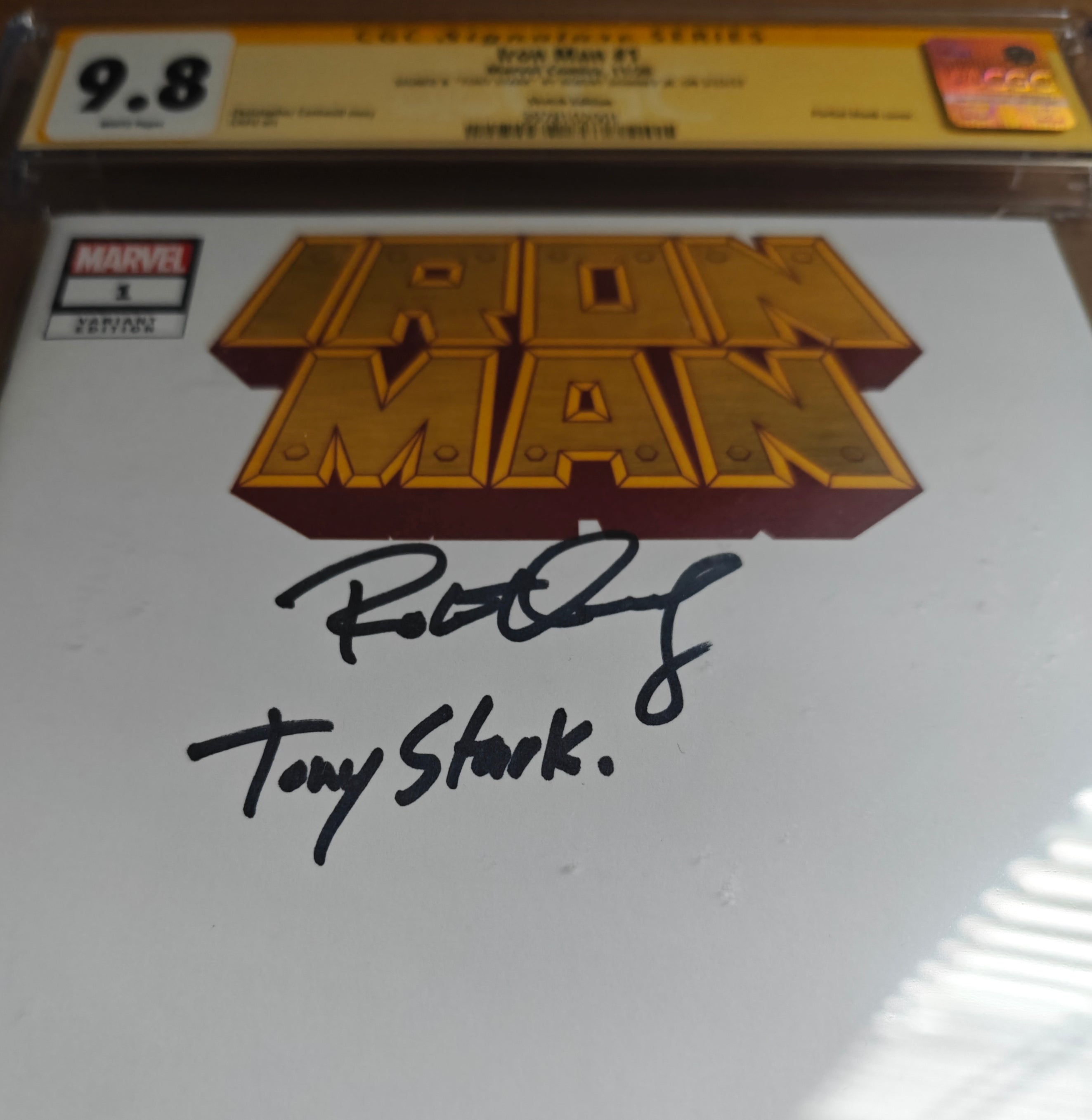 Robert Downey Jr Signed CGC Signature Series 9.8 Marvel Comics: Iron Man #1 (2020) Sketch Edition
