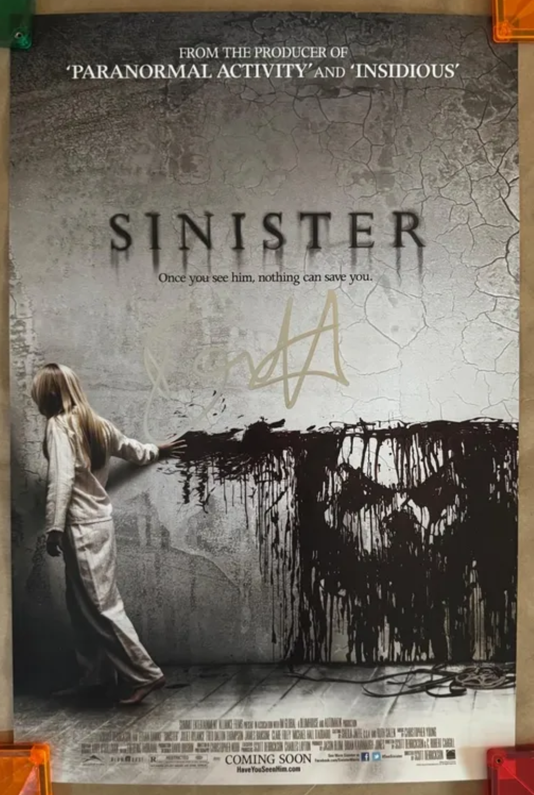 Ethan Hawke as Ellison in Sinister Signed 11x17 Mini Movie Poster