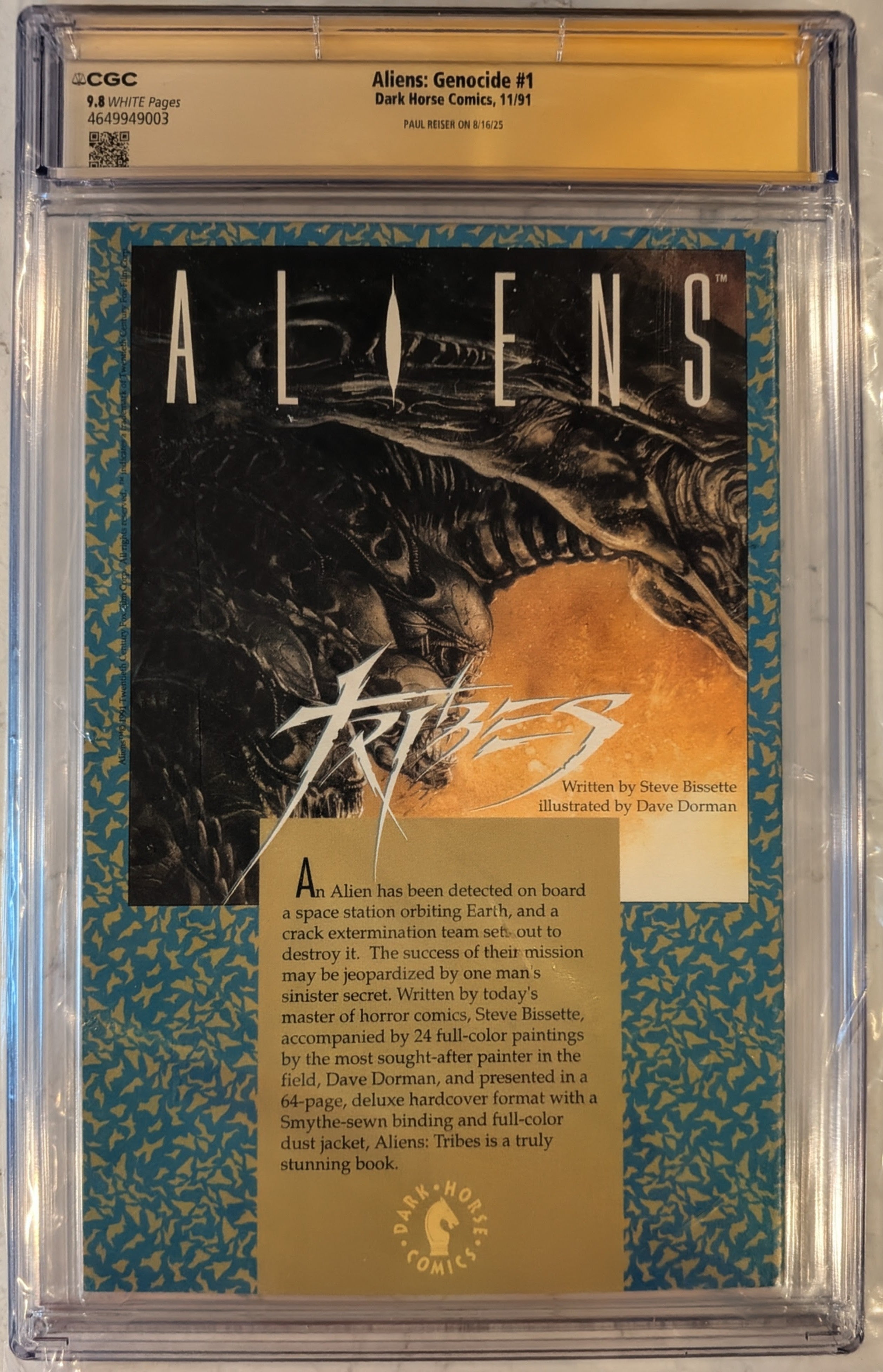 Aliens: Genocide #1 (1991) – CGC 9.8 Signature Series | Ultra-Rare 10x Cast Signed Comic