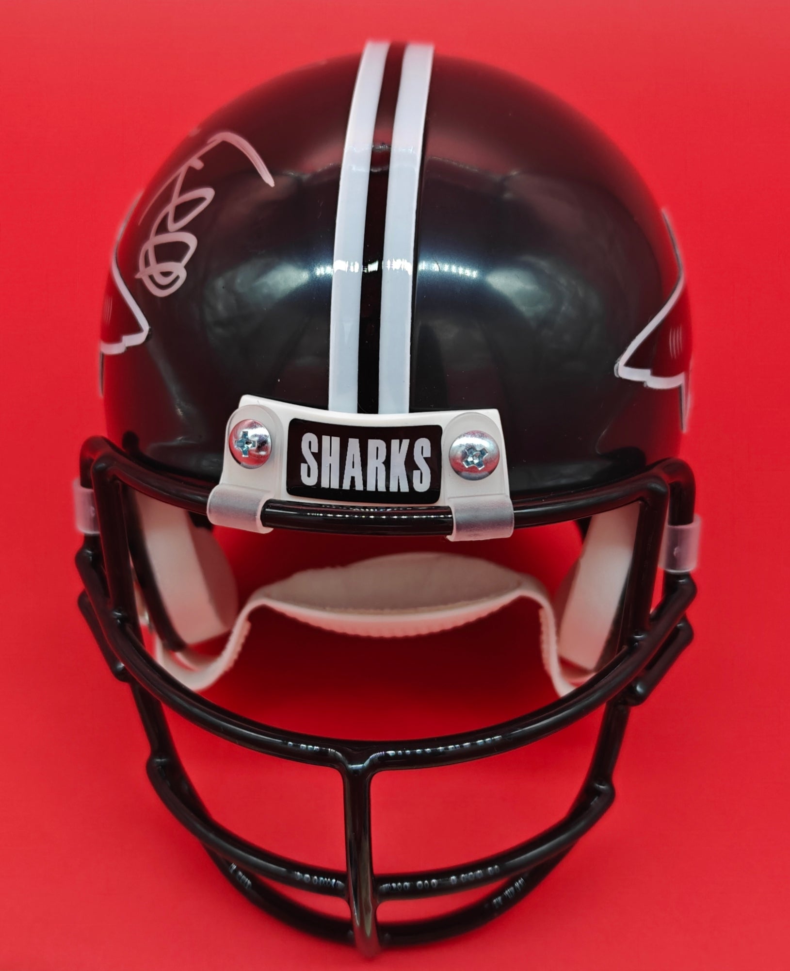 Al Pacino and Jamie Foxx Dual-Signed Sharks Mini-Helmet from Any Given Sunday