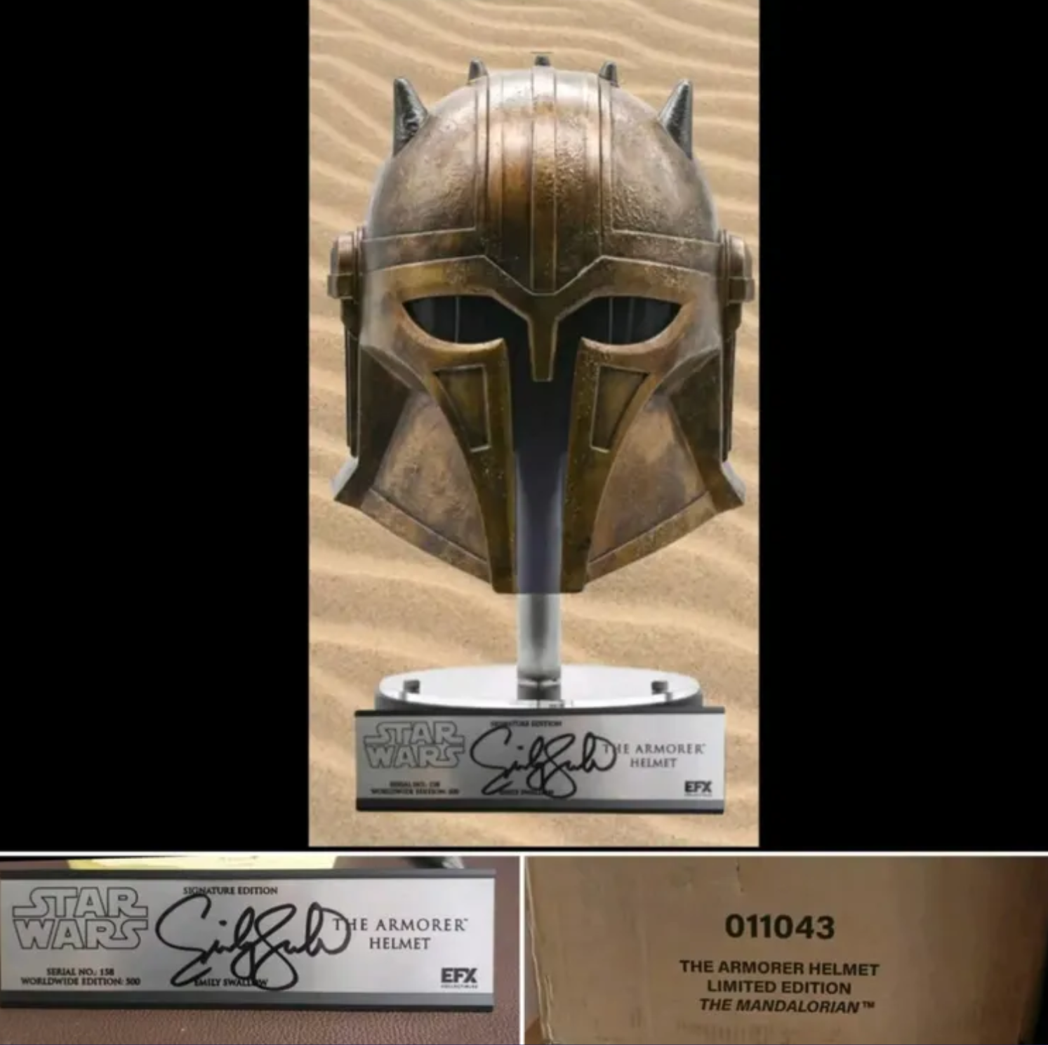 Emily Swallow Signed EFX The Armor Helmet LE Prop Replica 1:1 Mandalorian SEALED